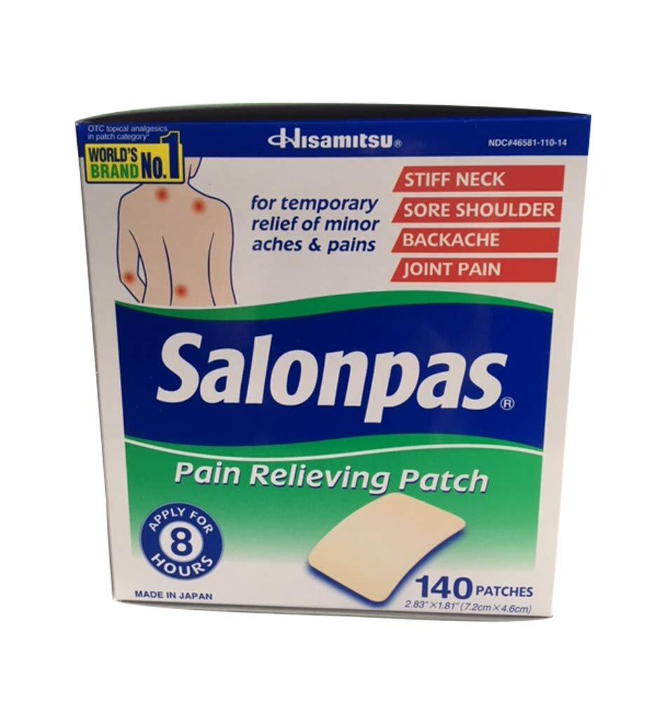 Salonpas Pain Relieving Patch, (2 PACK-140 Count)