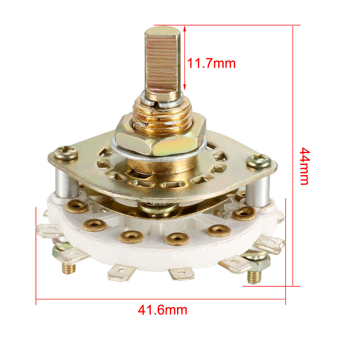 2P5T 2 Pole 5 Position 1 Deck Band Channel Rotary Switch Selector with Knob