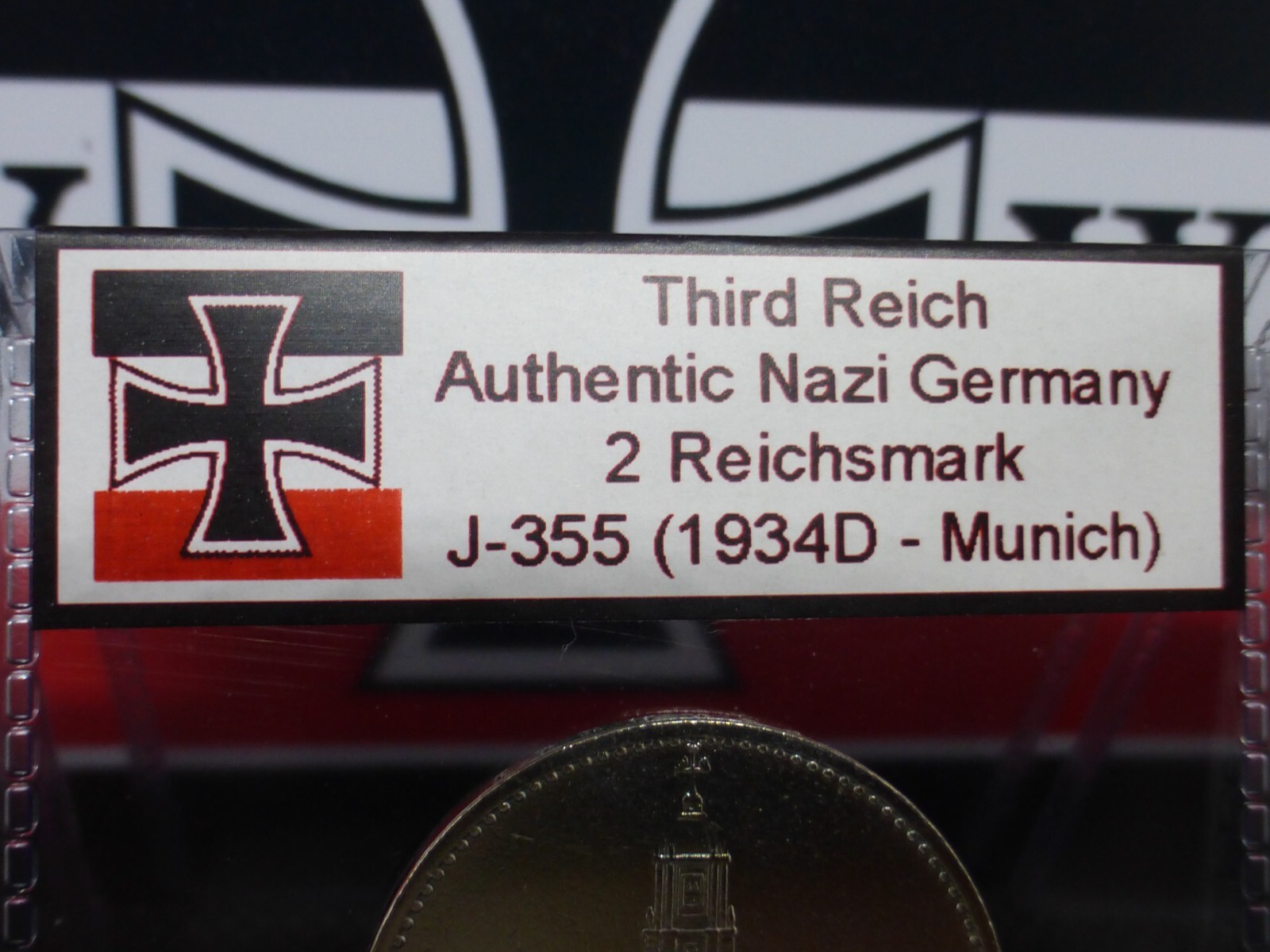 Nazi Silver Coin 1934D 2 Reichsmark Potsdam Church Beautiful Third Reich Germany