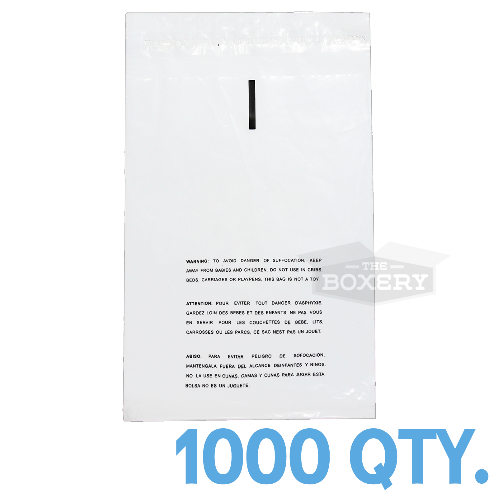 1000 10x15 Self Seal Suffocation Warning Clear Poly Bags 1.5 mil Free Shipping