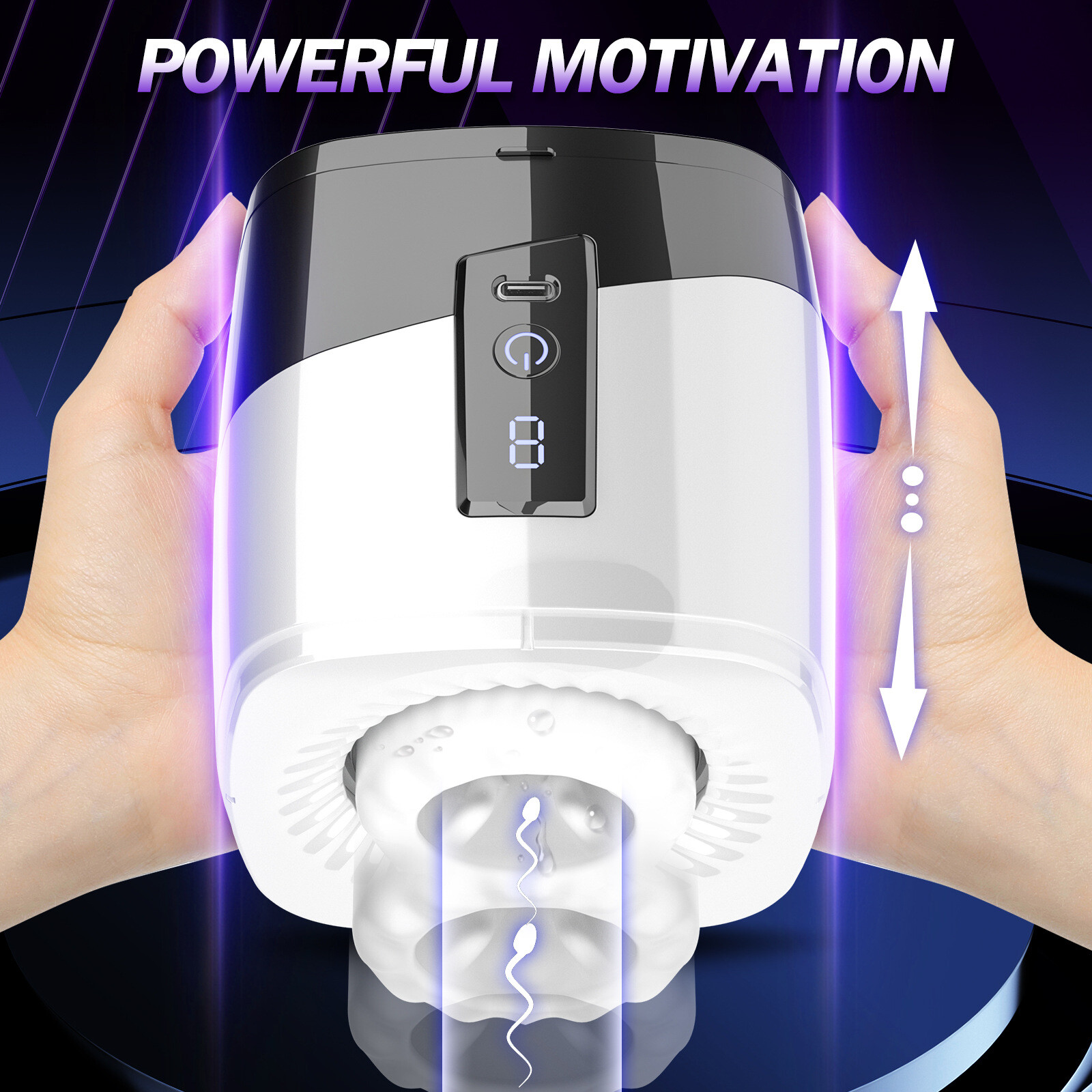 Male Masturbaters Automatic Handsfree Rotating Thrusting Cup Stroker Men Sex Toy