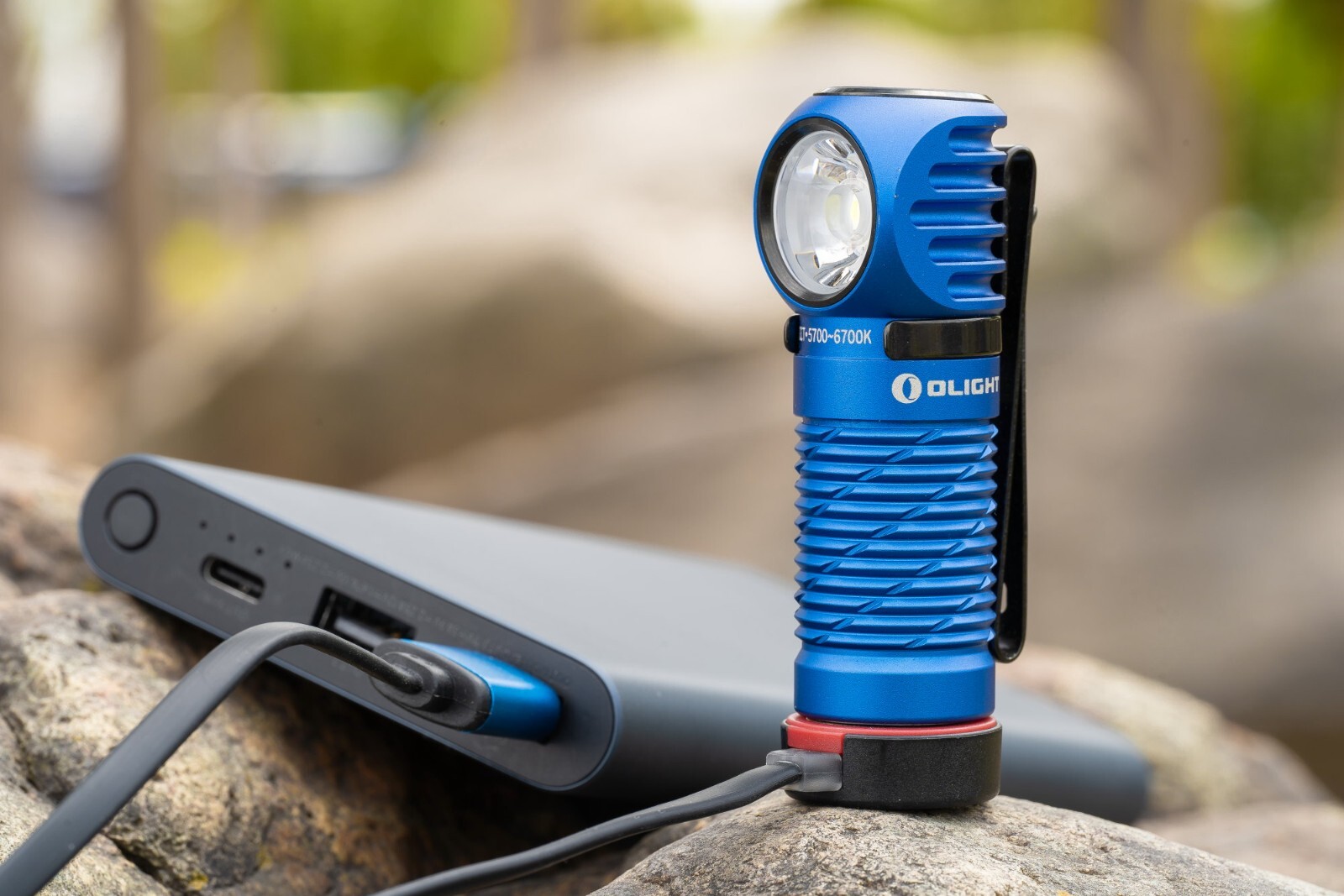 Olight Perun 2 Mini Blue LED Rechargeable Headlamp, 1100 Lumens, Cool White