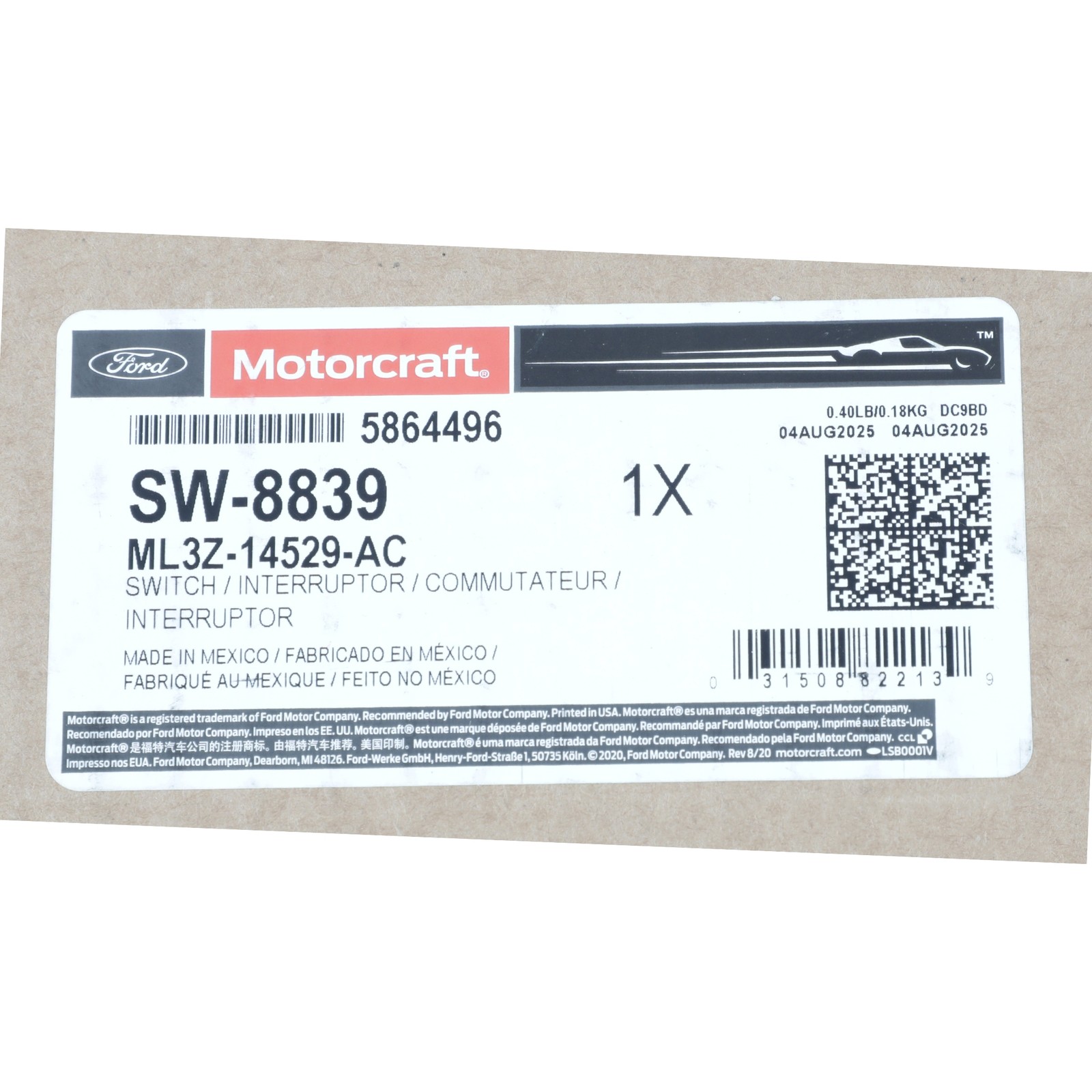 OEM NEW Ford Ranger 2021-2026 Trailer Brake Control Switch Assy- ML3Z-14529-AC