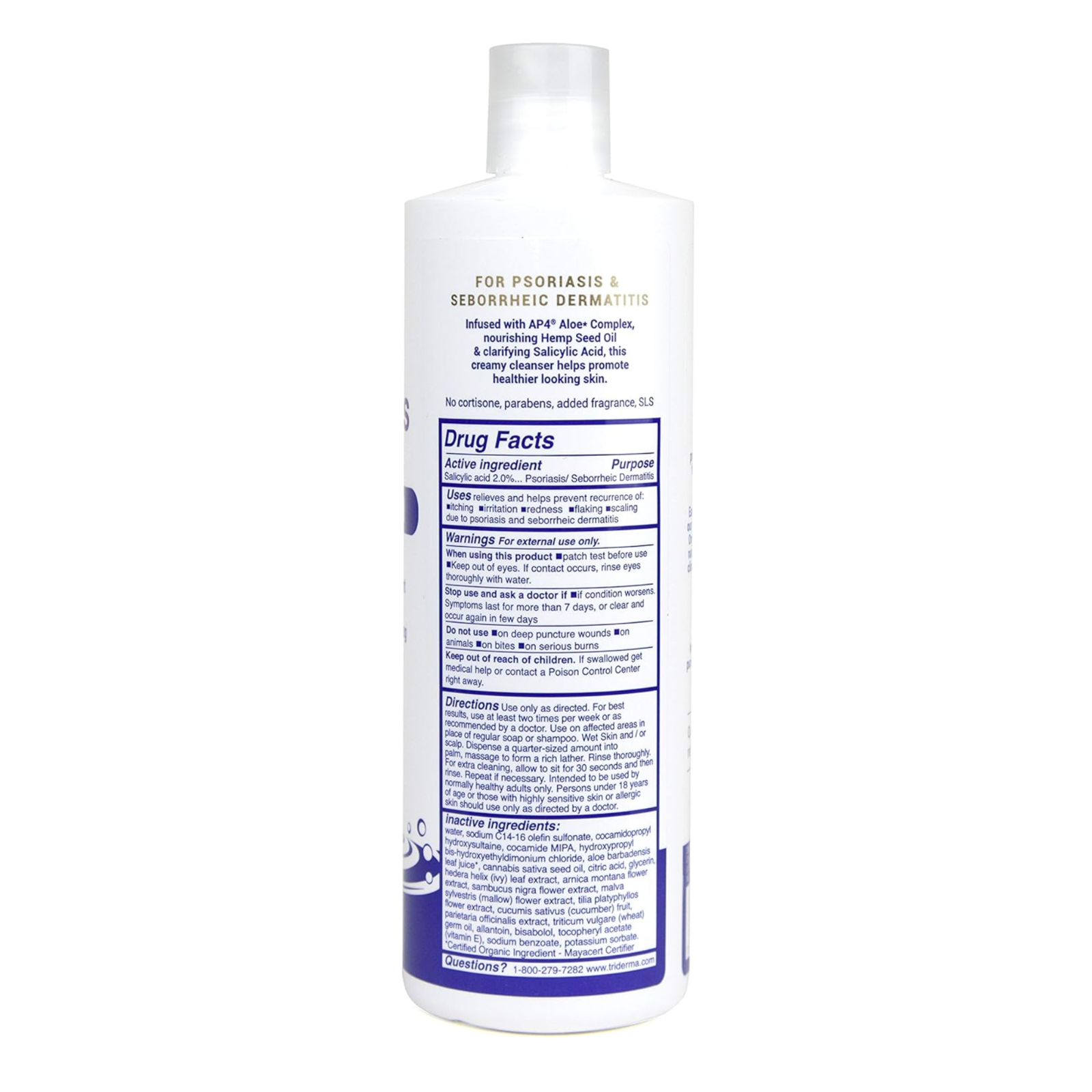 TriDerma Psoriasis Control Body Soothing Wash, No Cortisone or Coal Tar - 16 oz
