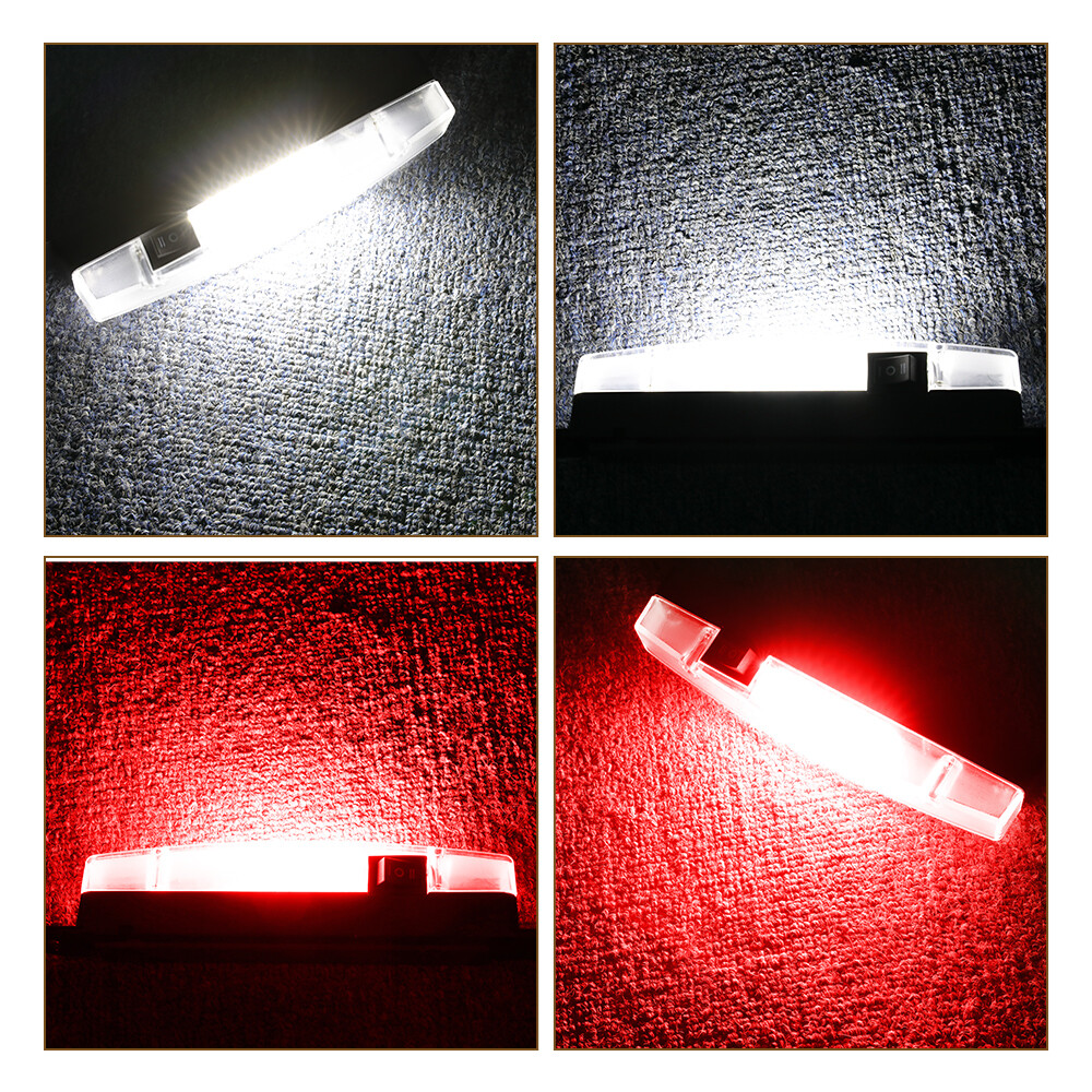 UTV LED Interior Dome Light Roll Bar Cage Mount Universal Polaris RZR Red&White