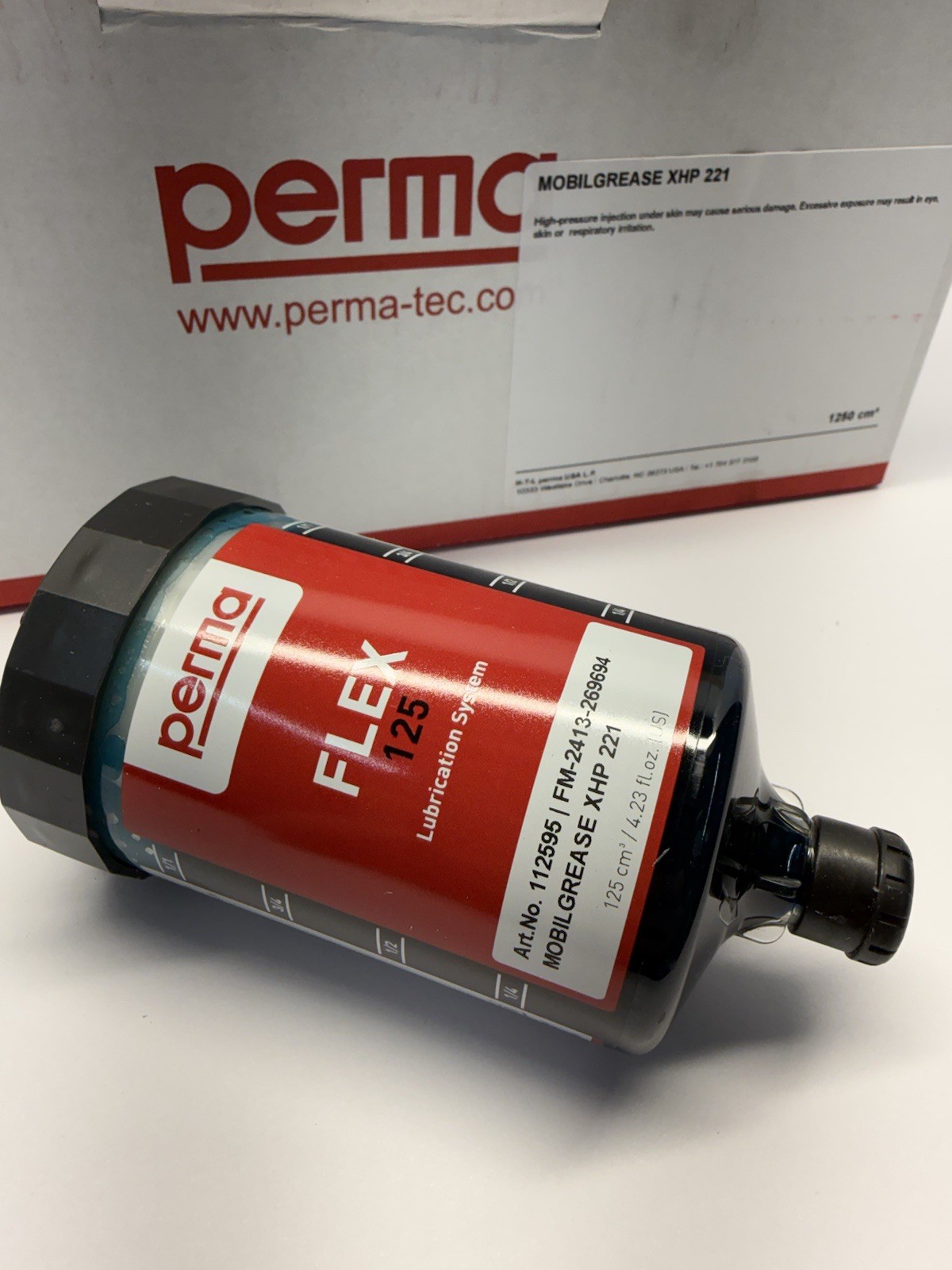 PERMA Flex Automatic Lubrication Systems 125cc Mobil Grease XHP 221 “auto-luber”
