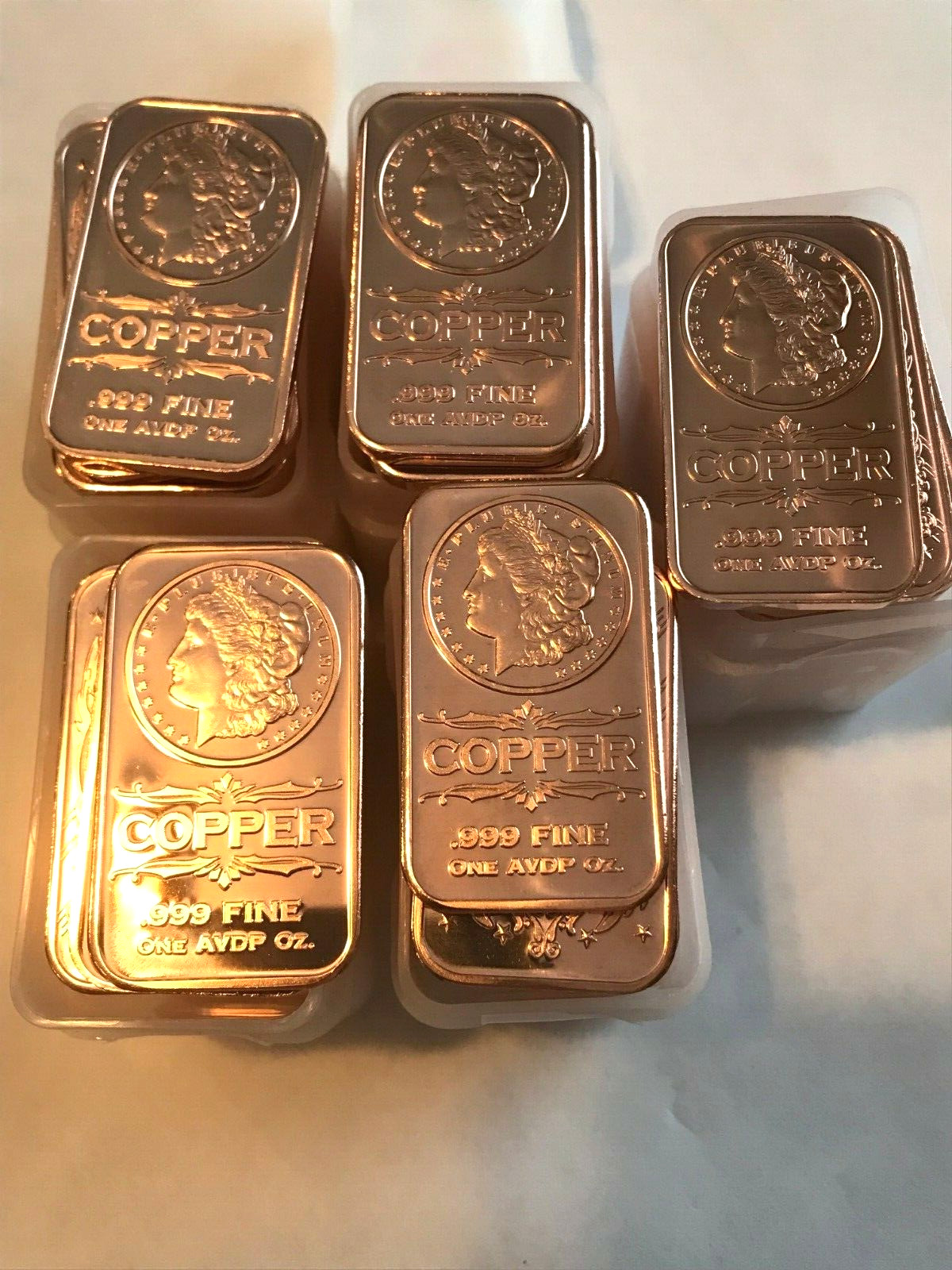 Morgan Dollar Bar 20-PACK Of Copper Bars 1 ounce each, 20 Bars, by REEDERSONG