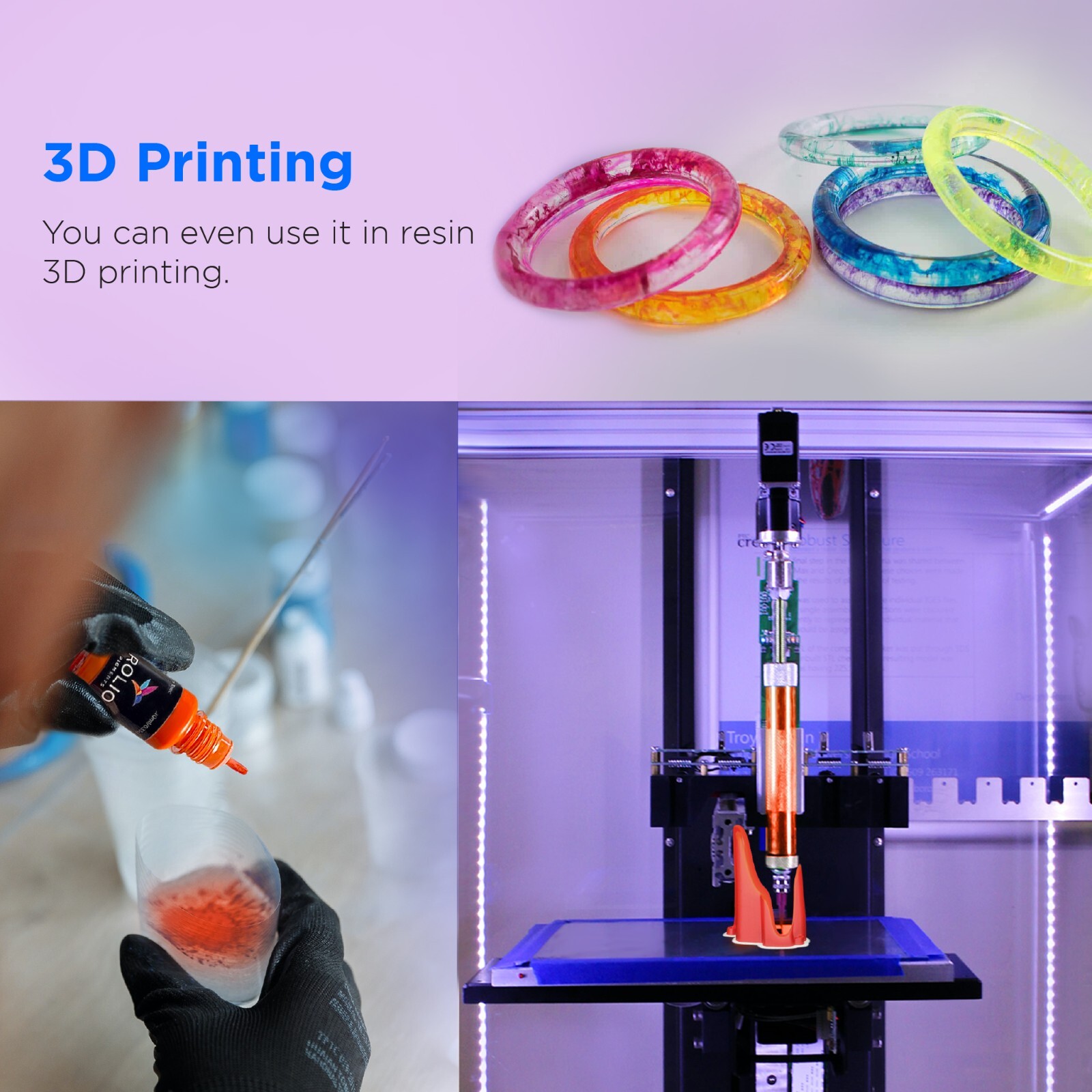 Rolio Resin Liquid Pigment Transparent Colors - 24 vibrant colors 0.33 oz/10 ml