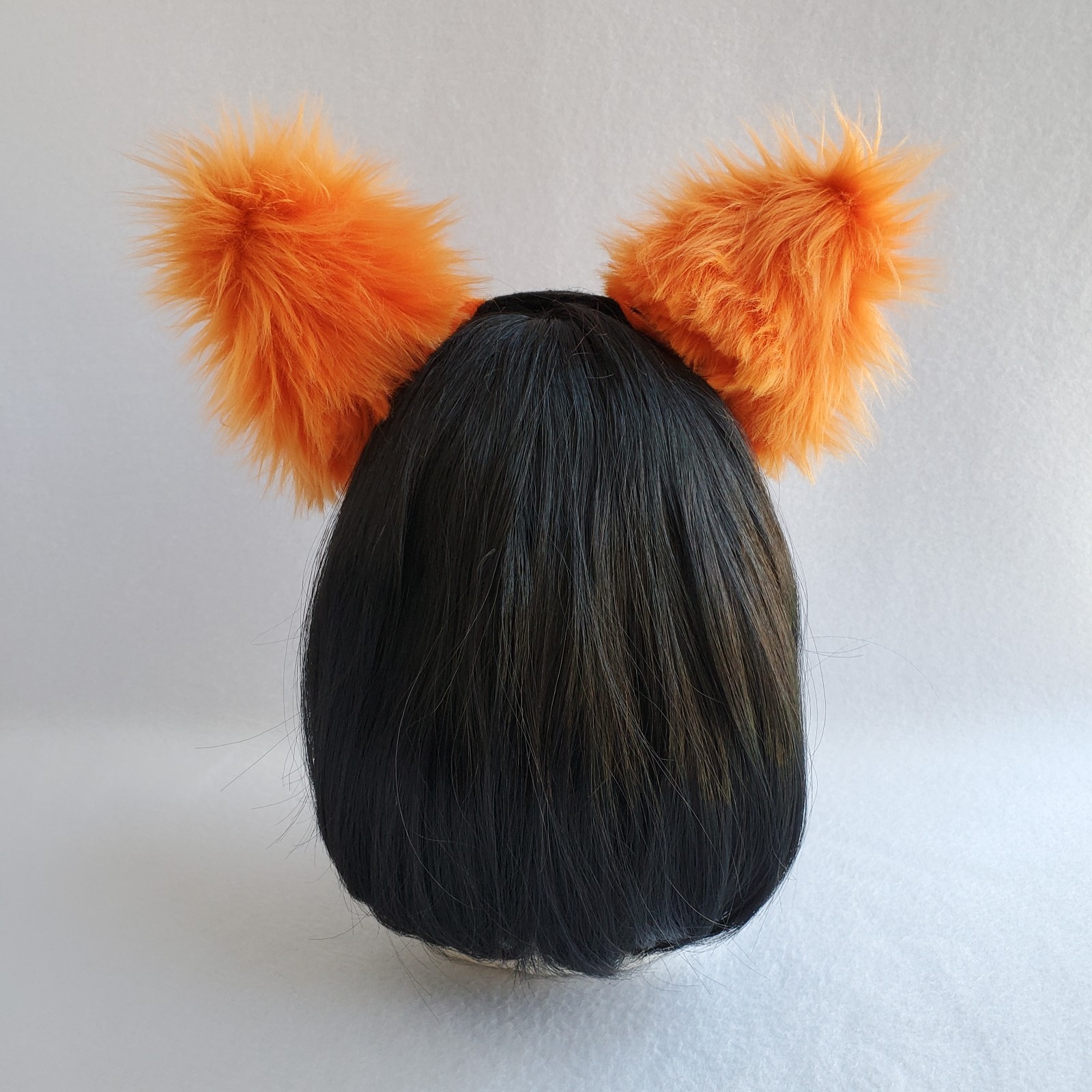 Orange WOLF EARS furry HEADBAND dog anime cat cosplay fox Halloween costume