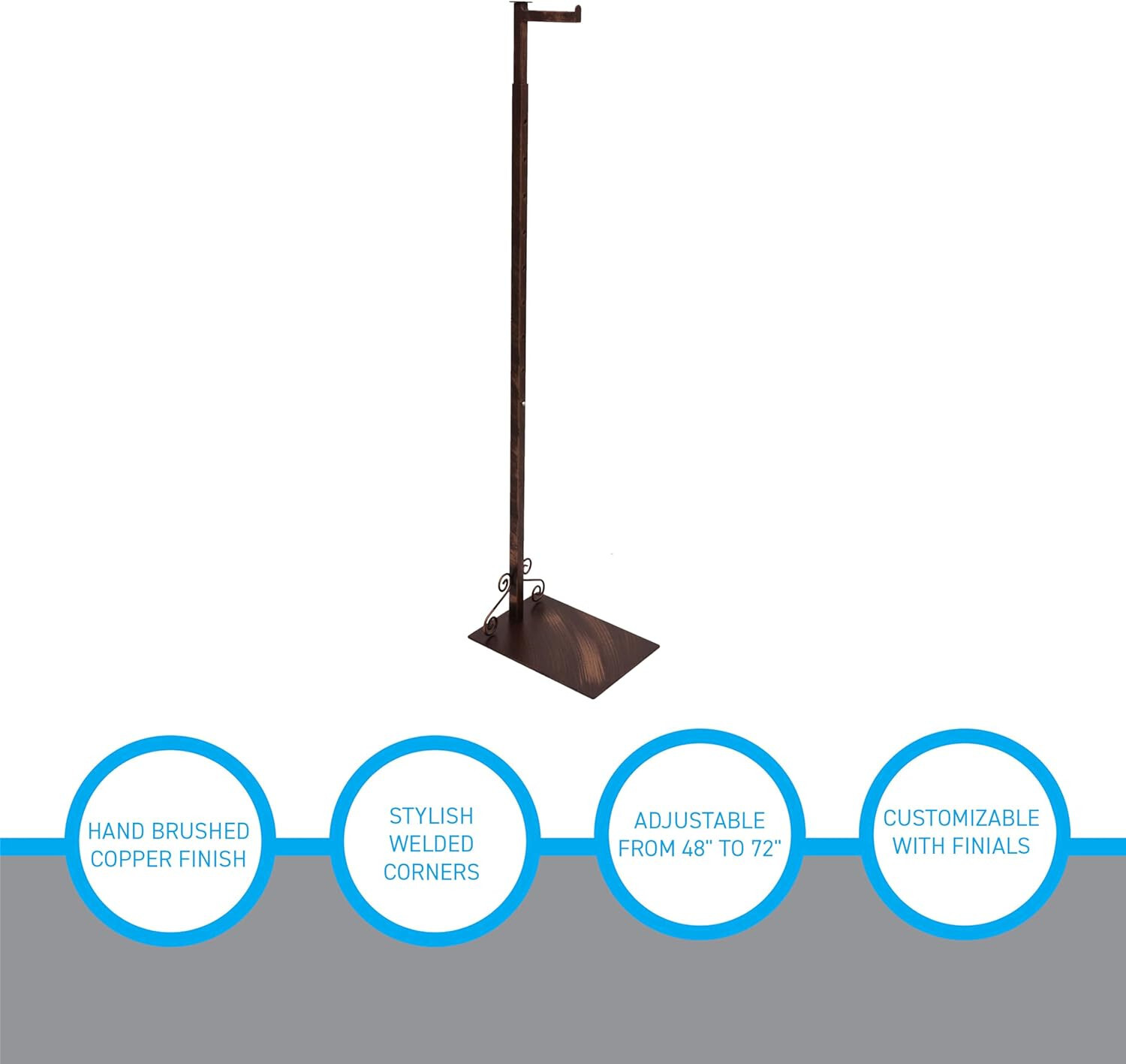 Costumer Clothing Display Copper Boutique Butler Valet Garment Adjustable 72"