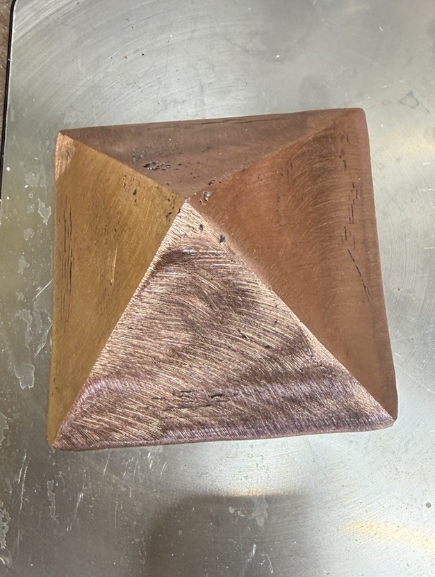 Pure Solid Copper Meditation Pyramid 3LBS Made in Tennessee