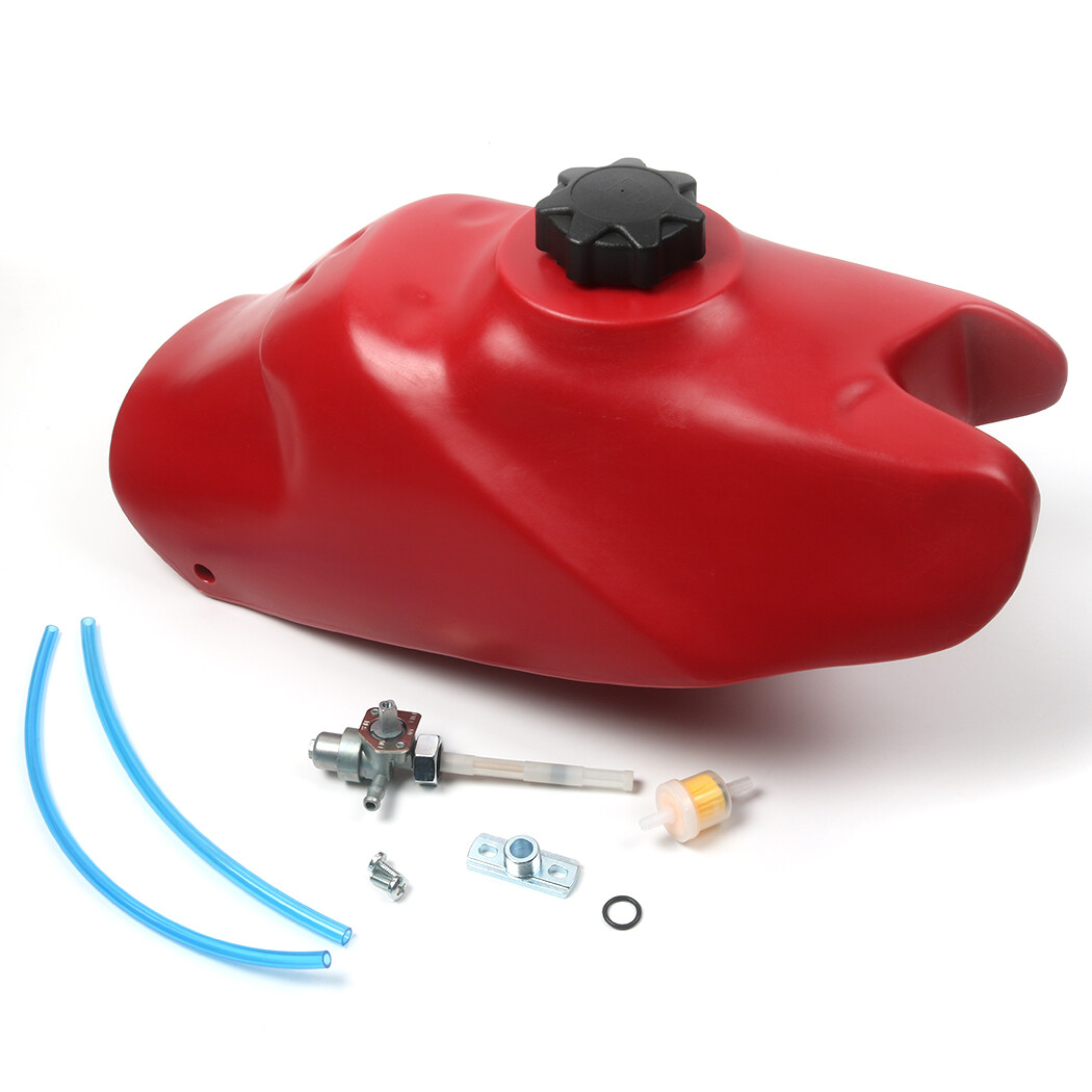 Plastic Fuel Tank & Gas Cap Red For Honda 1987-1988 TRX250X ,TRX 300EX 1993-2006
