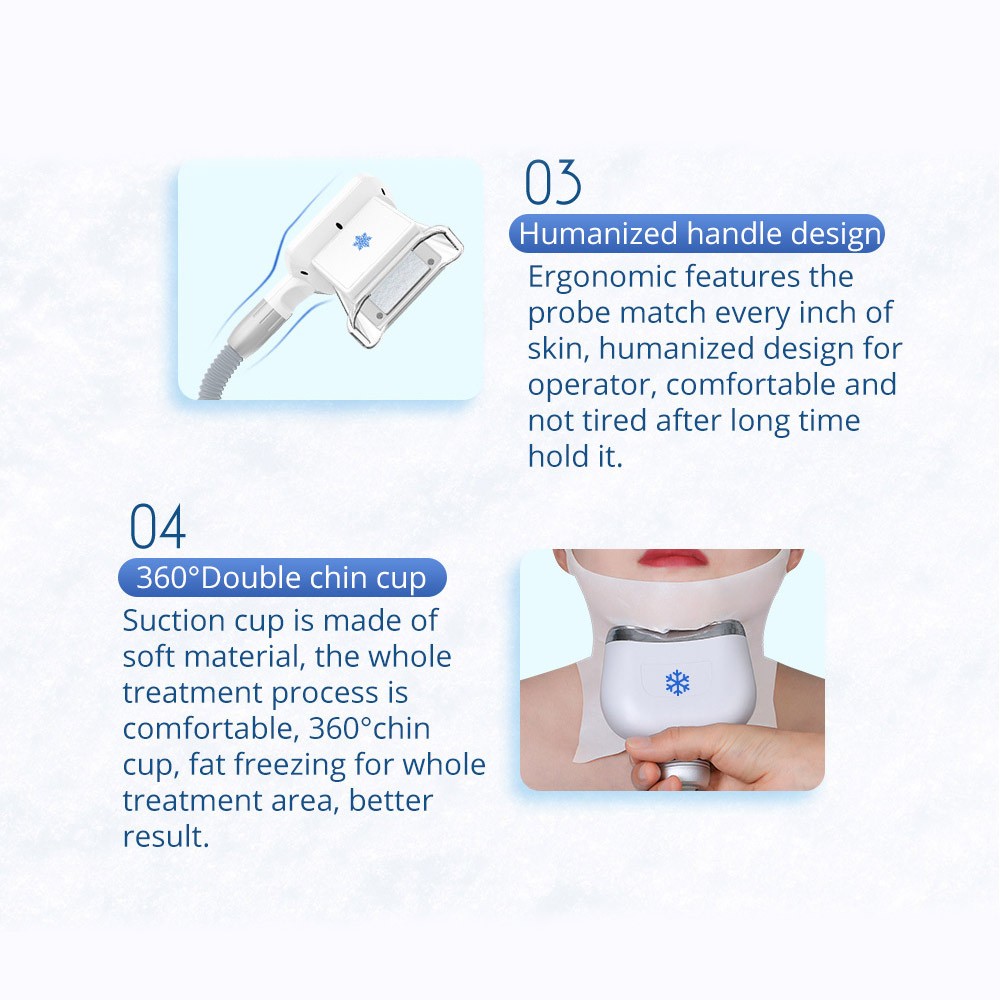3 Handles Freezing Double Chin Removal Cool Therapy Body Massager Beauty Machine