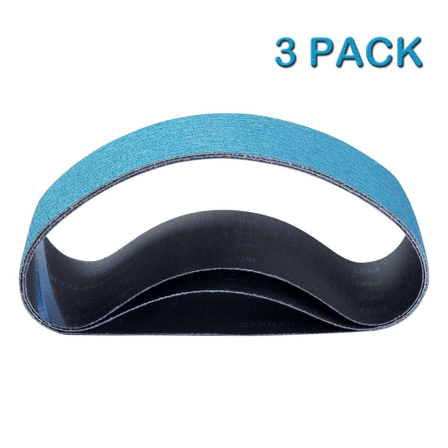 3PCS 6 x 48" Sanding Belts with Zirconia Grains SandPaper for Metal Grinding P36