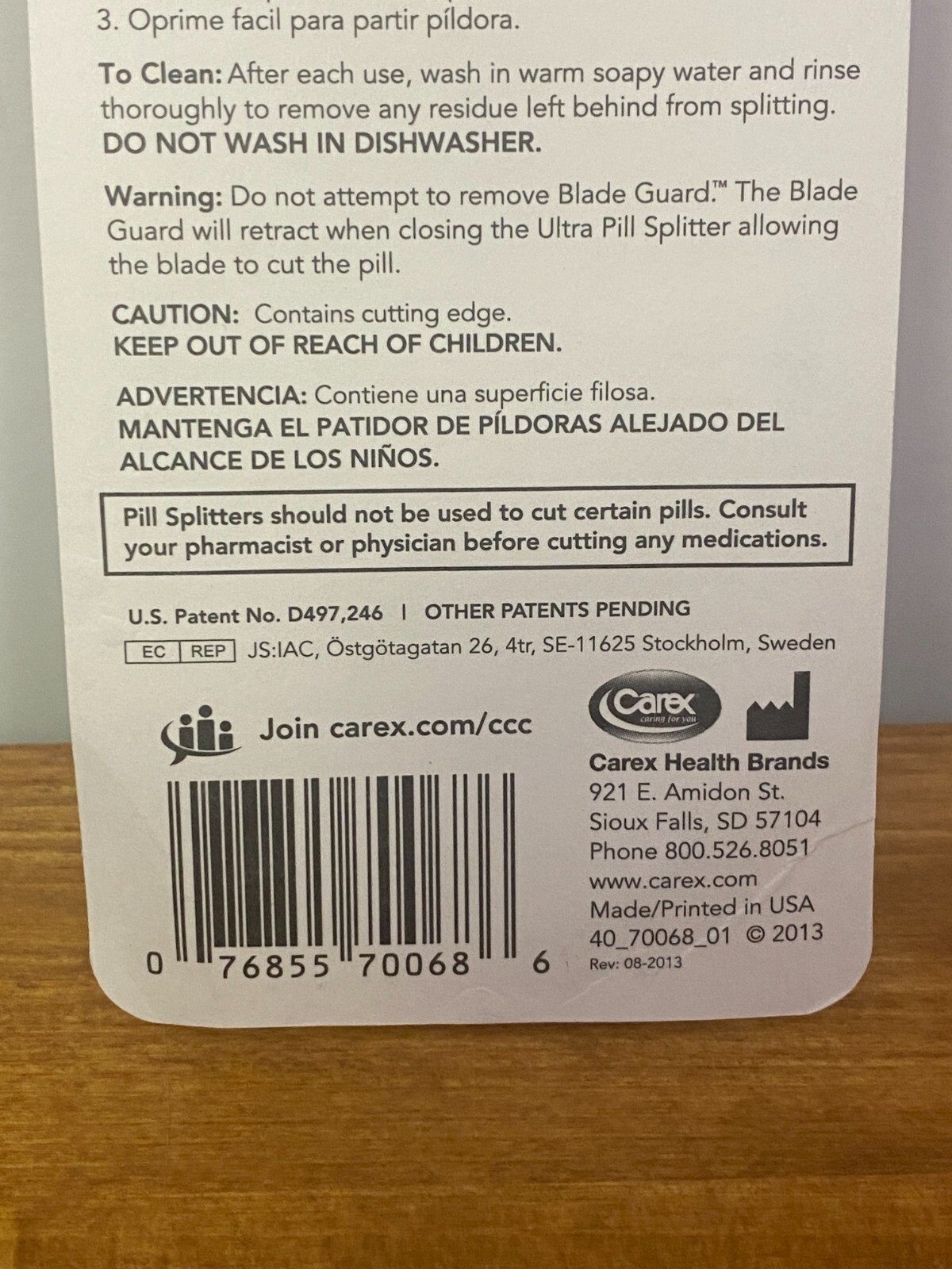 Apex Ultra Pill Cutter - Pill Splitter Self-Retracting Blade Guard - Lot of 4