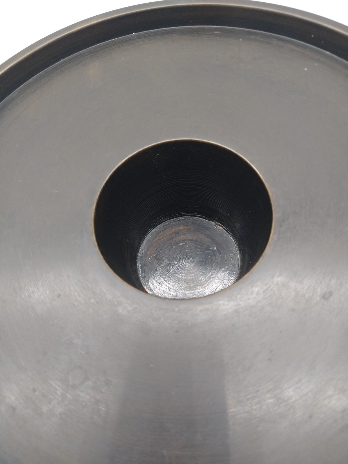 Antique Japanese Bronze Usabata Flower Arranging Vessel, Black