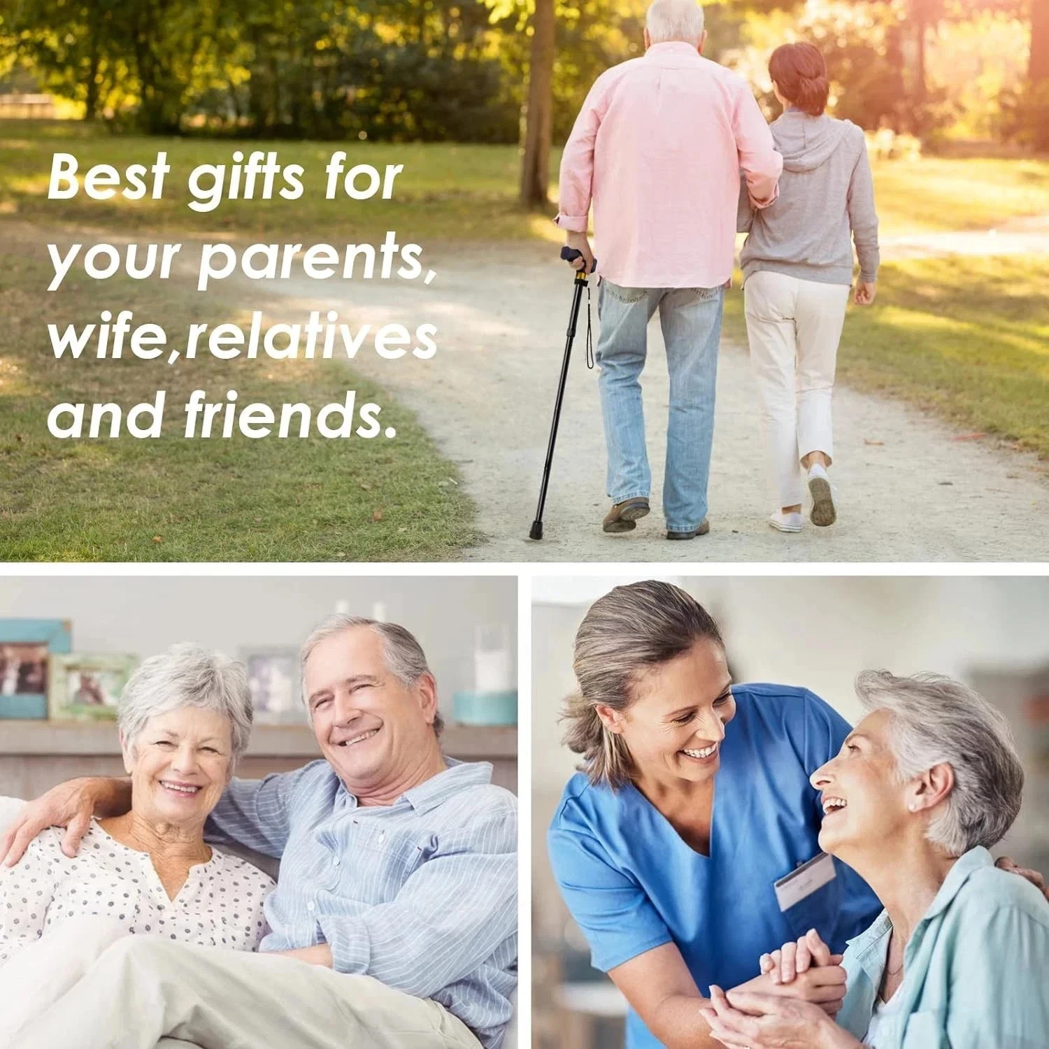 Cane Walking Stick Adjustable Folding walking Aluminum Collapsible Travel Hiking