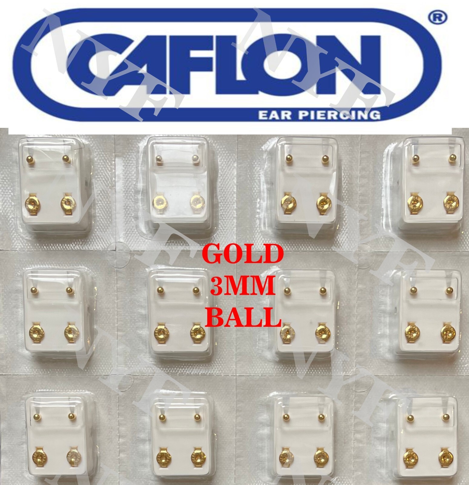 Ear Piercing Earring Studs 1 pr or 12 prs Caflon Studex Sterile Surgical Steel