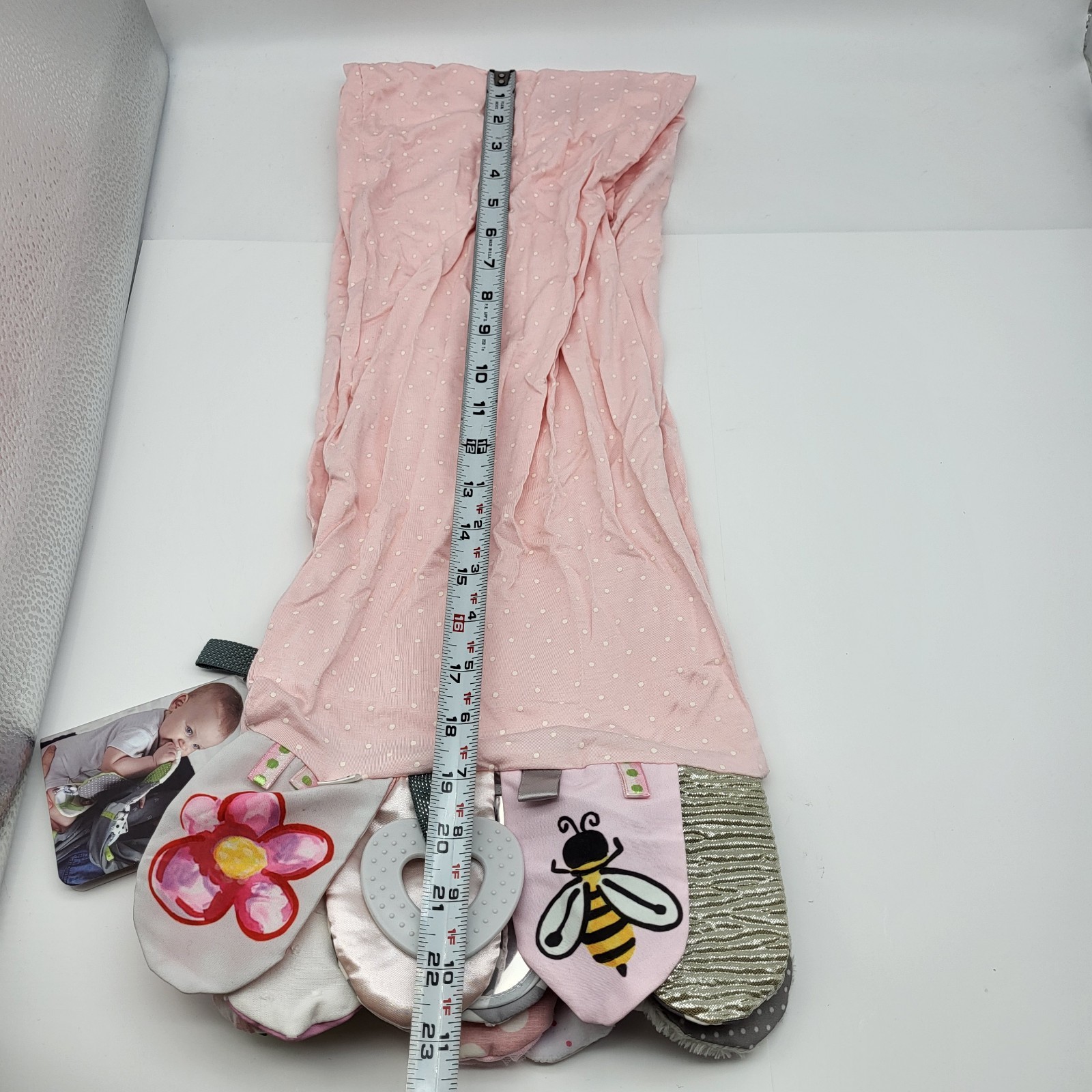 Demdaco Activity Mommy & Me Scarf Soft Pink Baby Toys Bonding Time Toddler