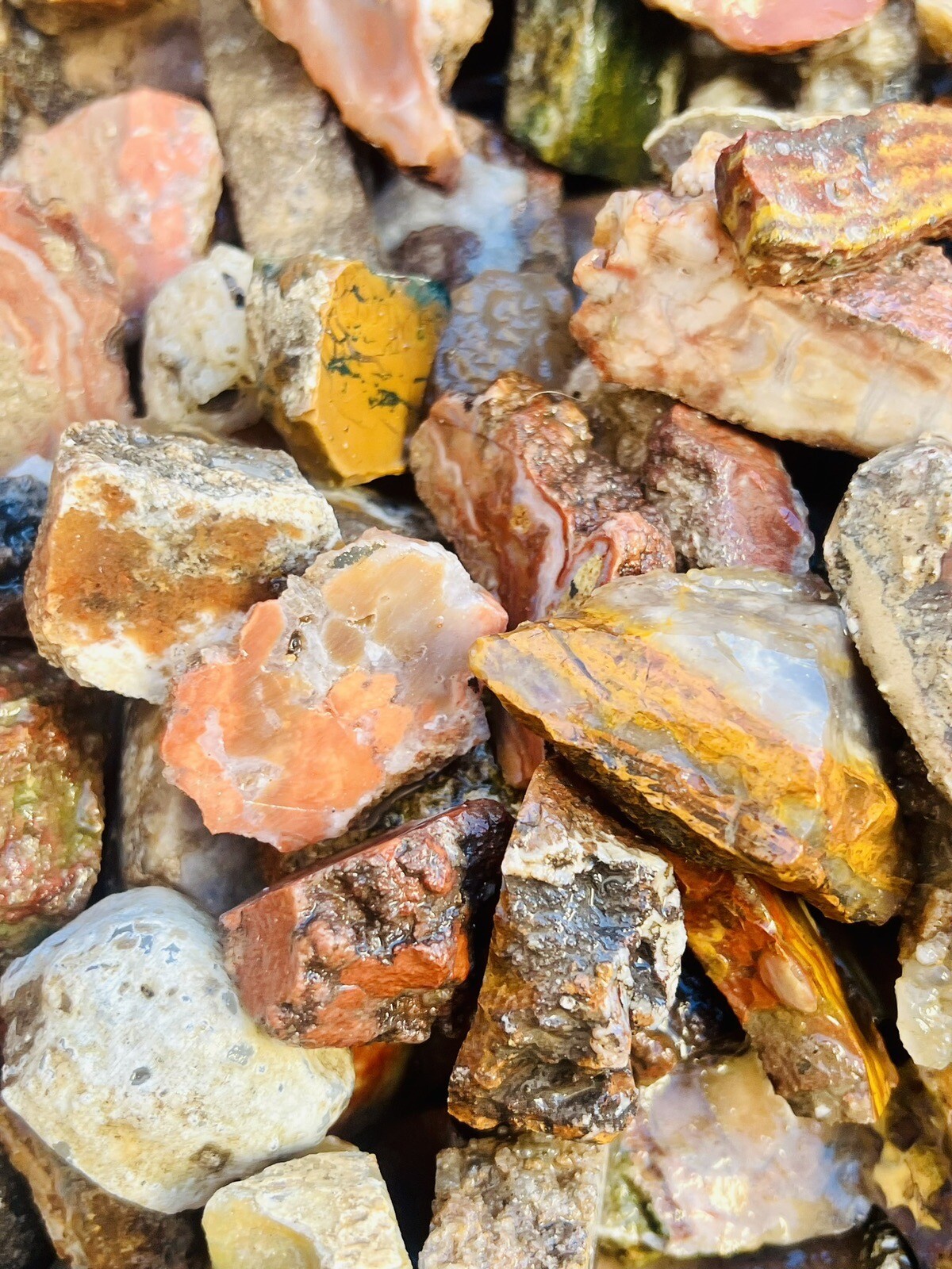 Large Flat Rate Bulk Old Stock Rough 1950's GemStone Mineral Lapidary Collection