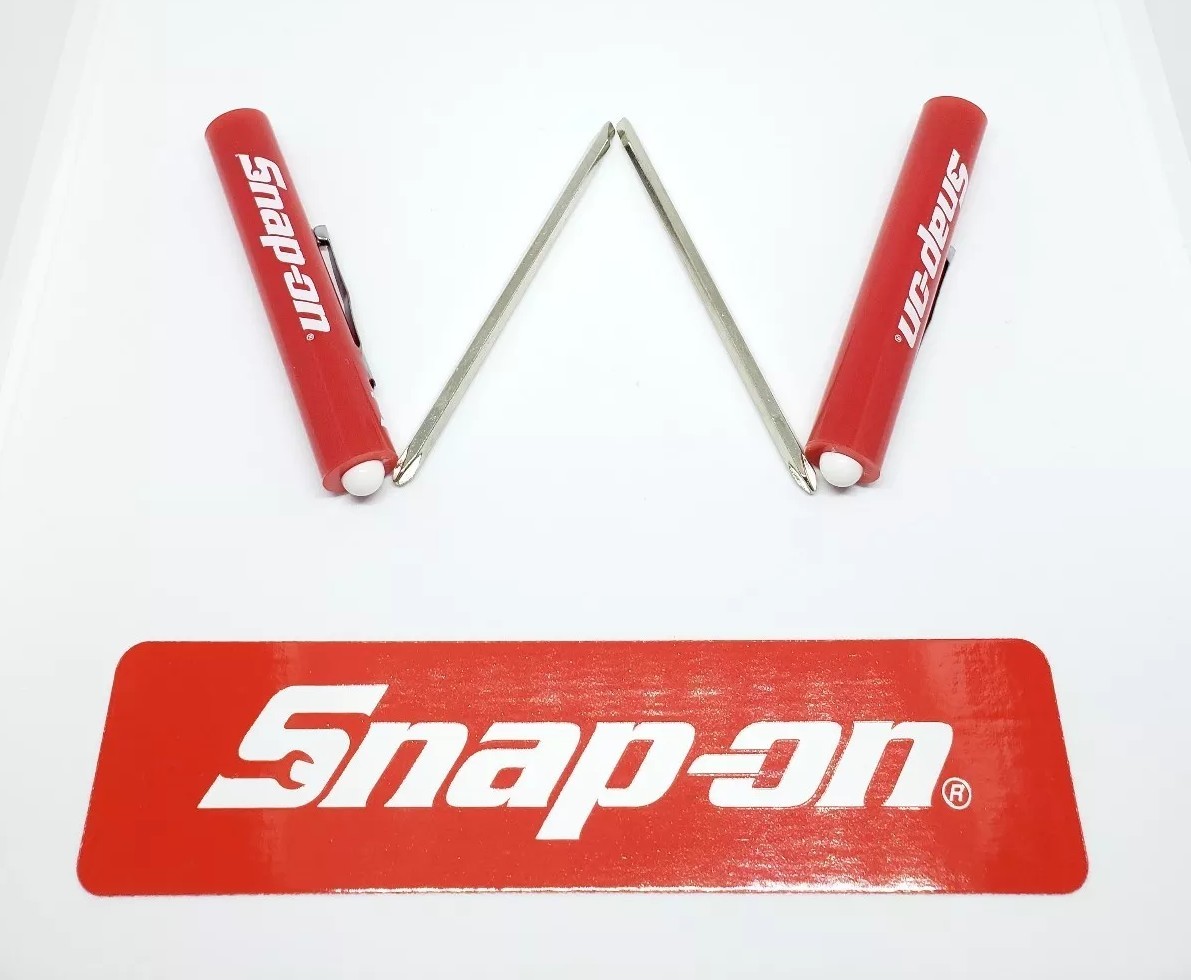 2x Snap-on Tools Pocket Screwdriver Reversible Flat Phillips