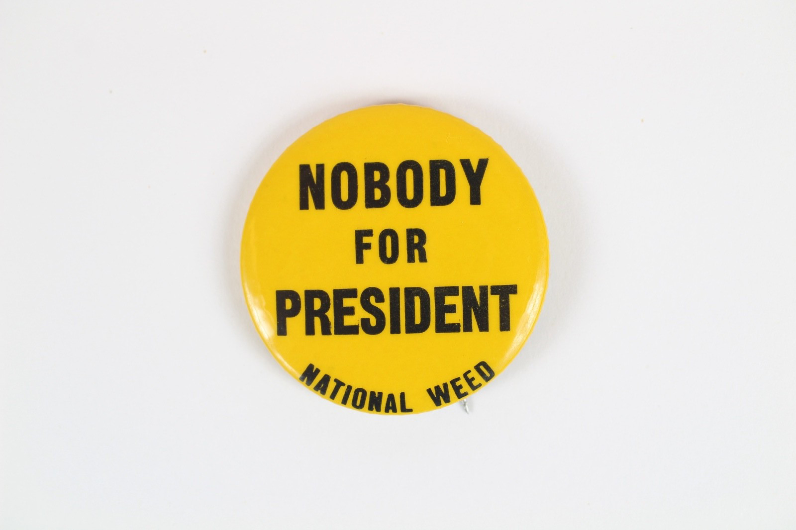 1970's Nobody for President Counterculture Psychedelic Pinback Button