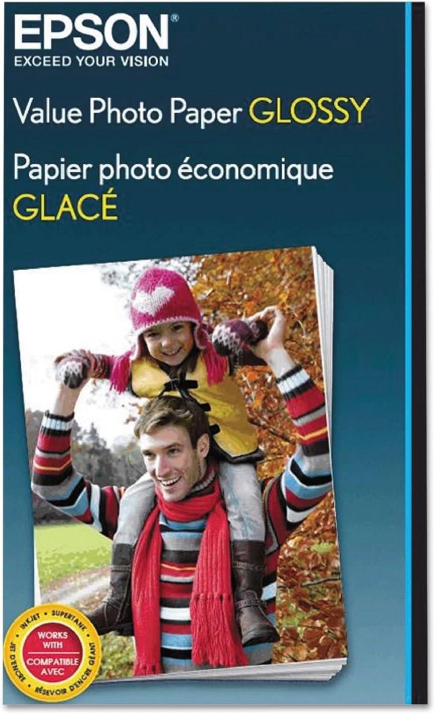Epson Value Photo Paper Glossy, 4"x6", 100 Sheets (s400034)