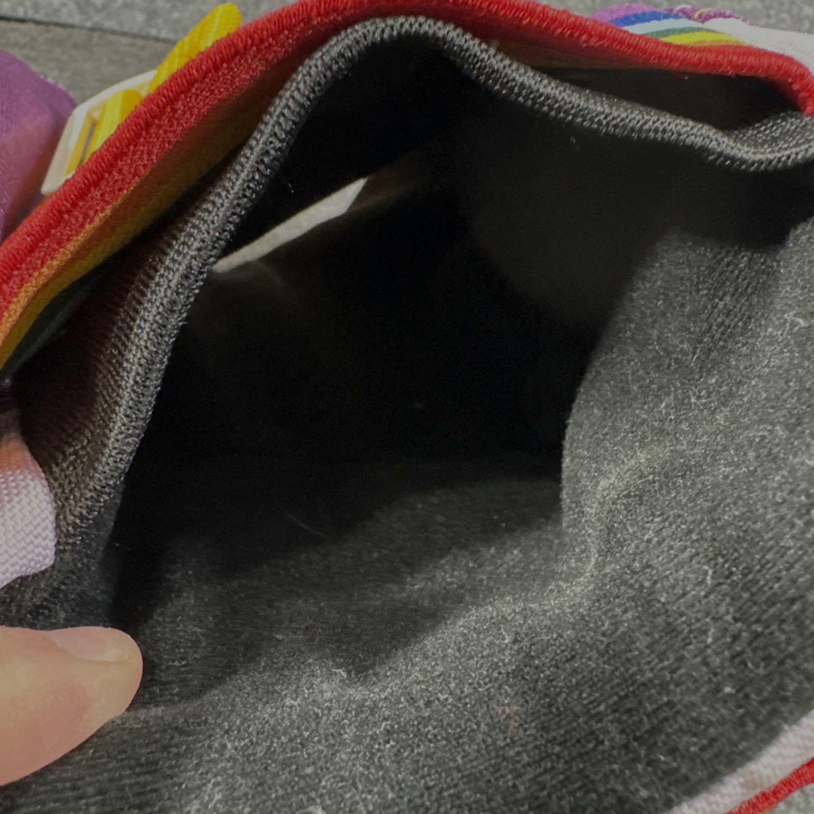 187 Moxi Killer Pads Pink White Rainbow Strap Adult Knee Pads Safety Size S/M