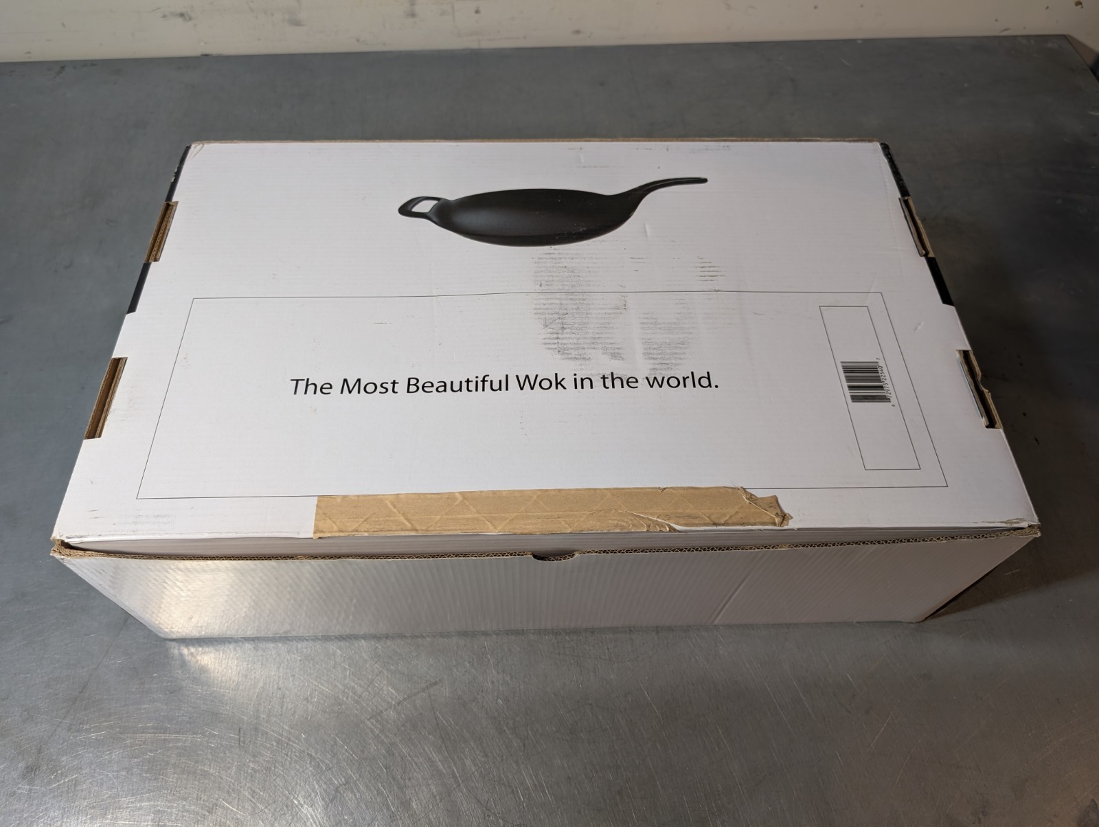 Premium MEI Kitchen 12.5" Enameled Cast Iron Wok w/Lid