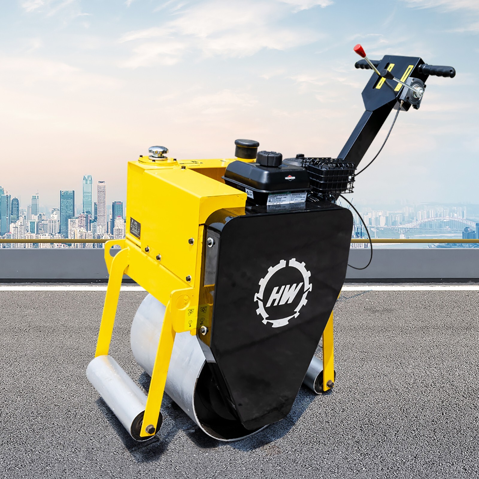 Brand new mini hand push vibratory roller road asphalt compactor free delivery