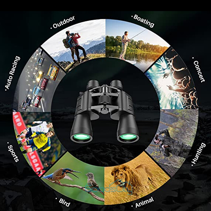 180x100 High Power Military Binoculars Day/Night Vision Waterproof Hunting +Case