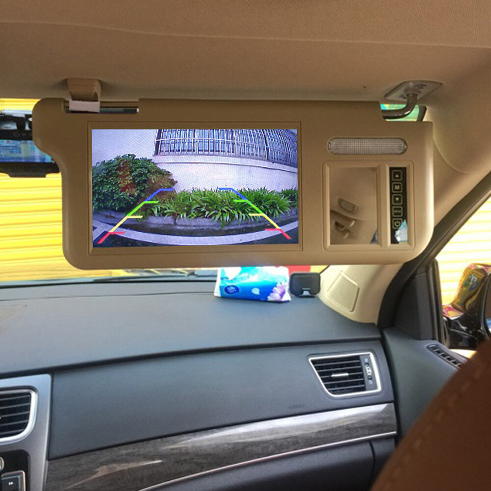 7" Car LCD Rear View Mirror Screen Monitor DVD/VCD/GPS/TV Sun Visor Left/Right