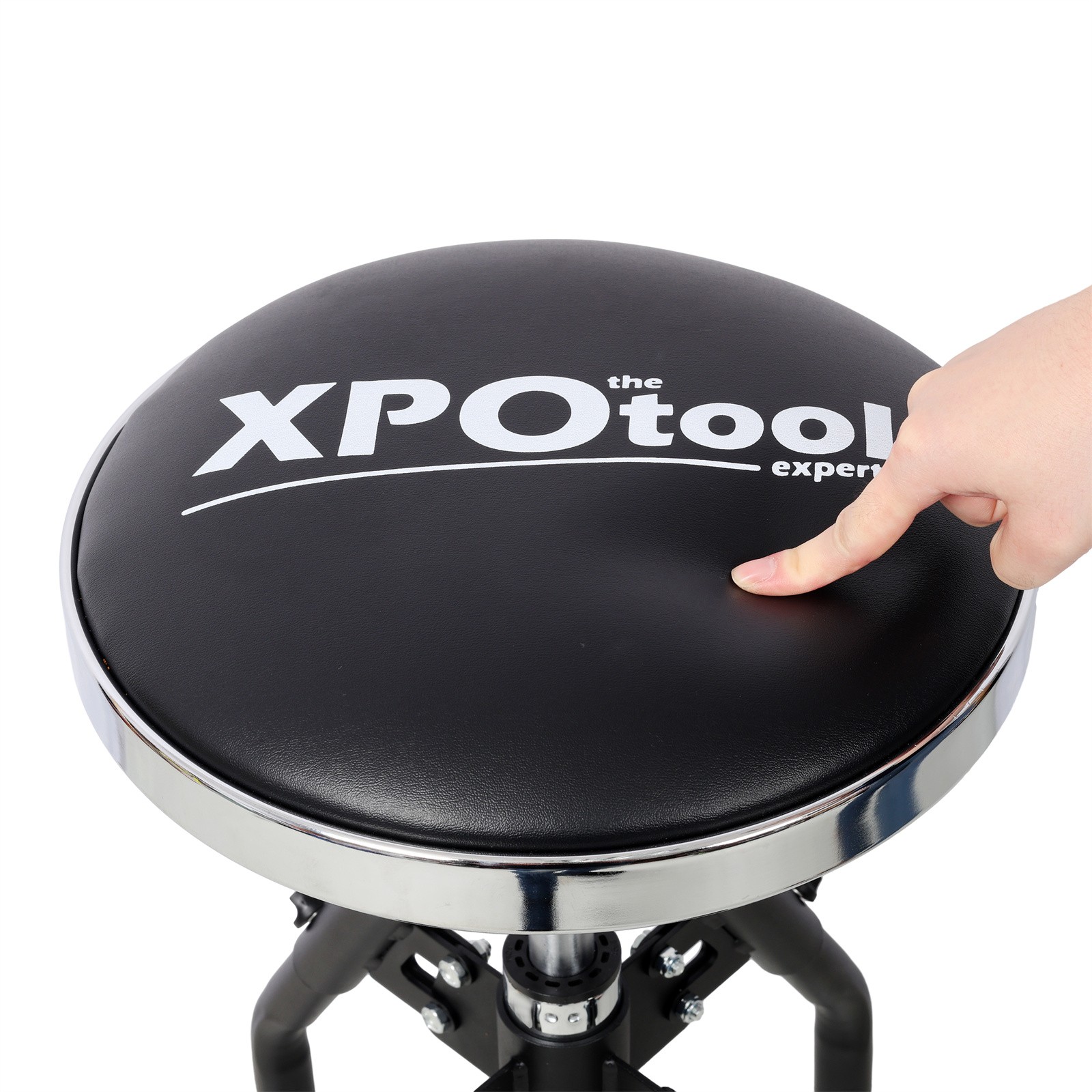 360° Swivel Heavy Duty Adjustable Hydraulic Shop Stool 330lbs Capacity Bar Stool