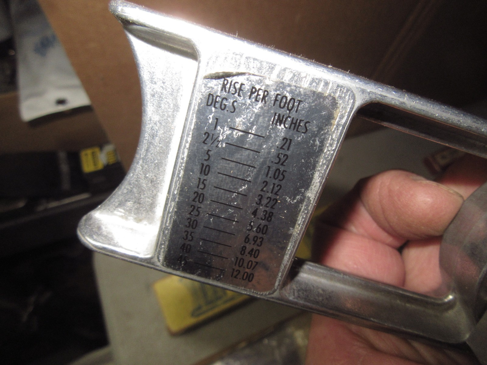 Vintage Pro-Mag- Level CURV-O-MARK Magnetic Inclinometer w/box barely used look