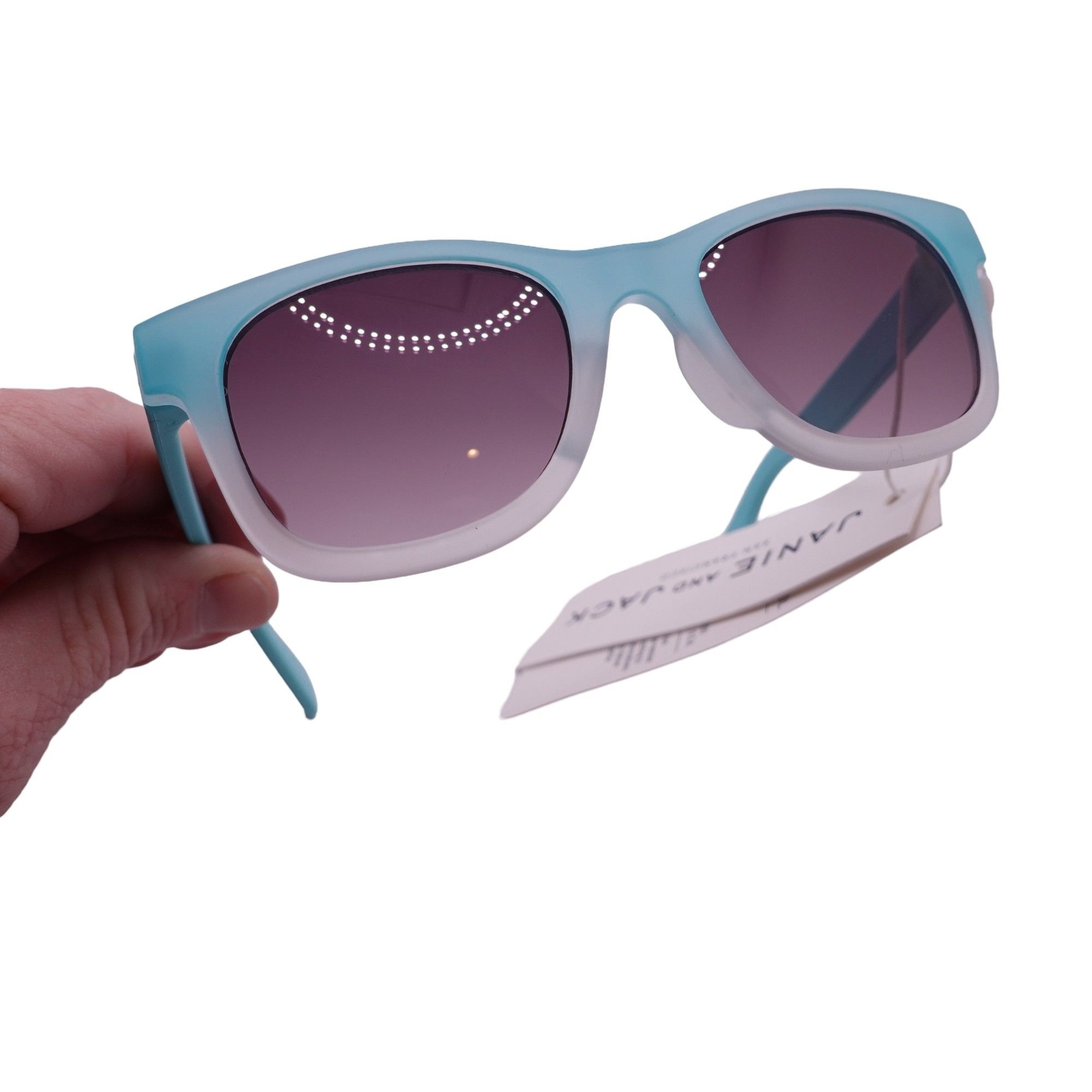 NWT Janie And Jack Ombre Sunglasses Newborn 0-2 Years Turquoise Blue Clear