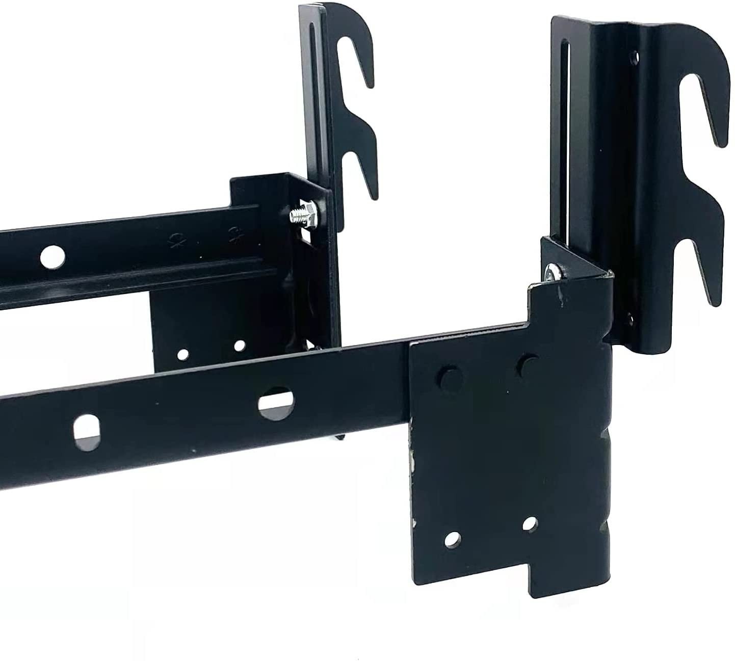 2Pcs #711 Bolt-On to Hook-On Bed Frame Conversion 2pcs 711 brackets, Black