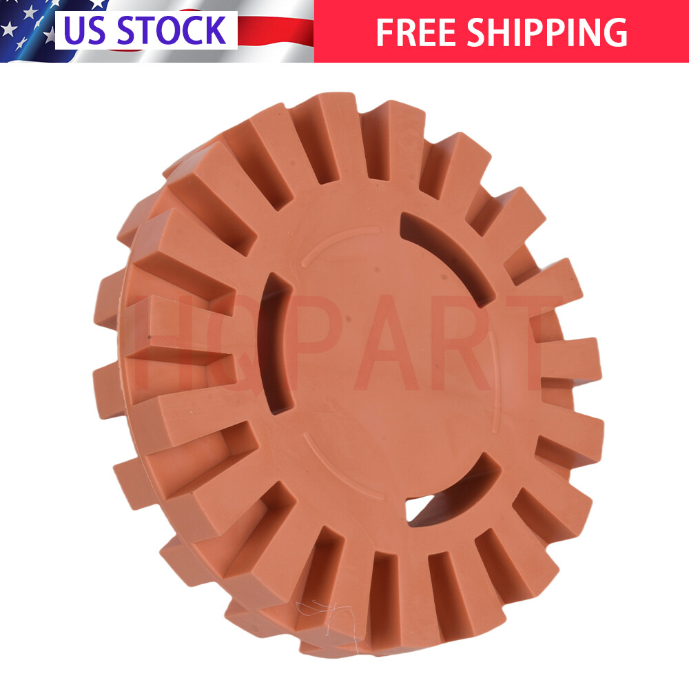4 inch Decal Removal Eraser Wheel w/ Power Drill Arbor Adapter Rubber Pinstripe