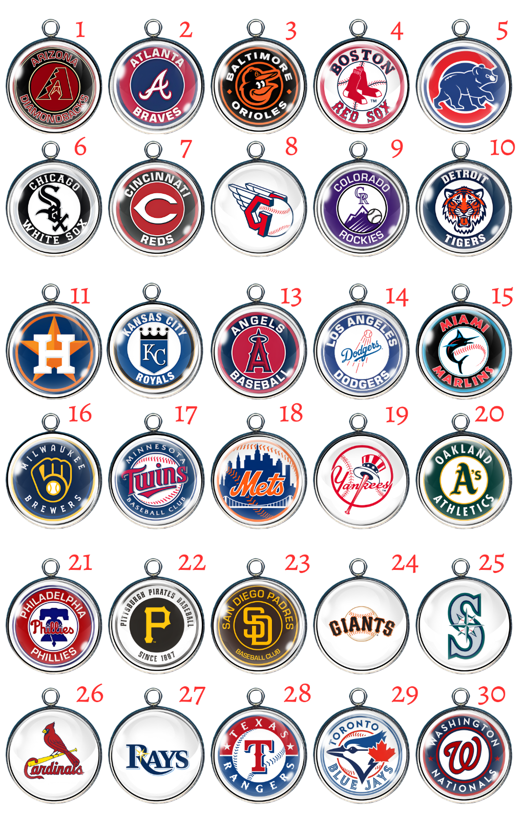 Baseball 2 Glass Cabochon Charms, Jewelry Making Charms