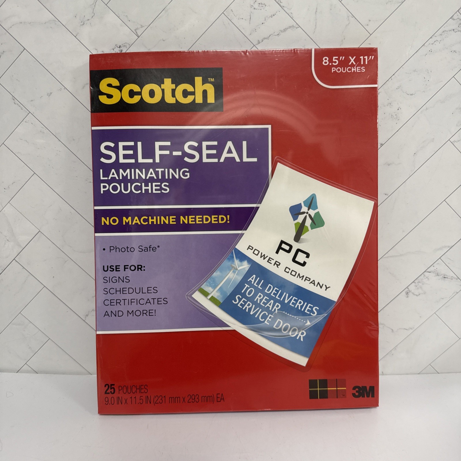 Scotch Self-Seal Laminating Pouches 8.5" x 11" | 25 Pouches