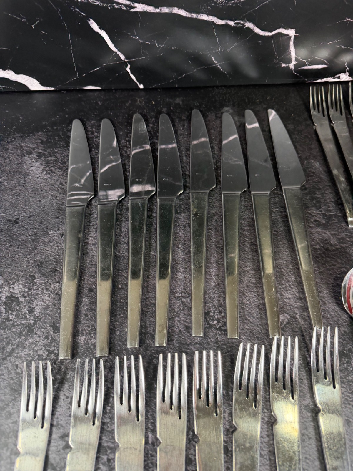 Vintage Retroneu Stainless 40 Piece Lot Flatware Korea