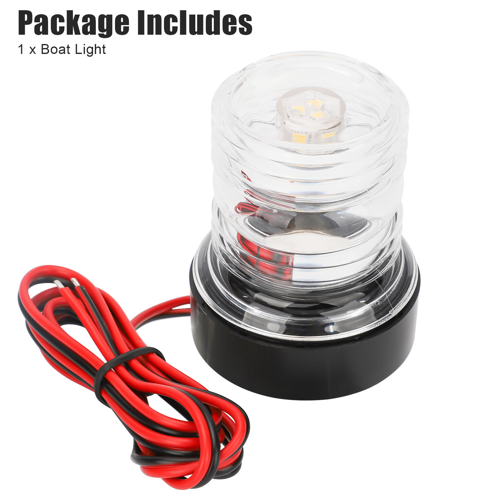 12V Marine Boat Yacht LED Navigation Light Stern Anchor Lamp All Round White 2NM
