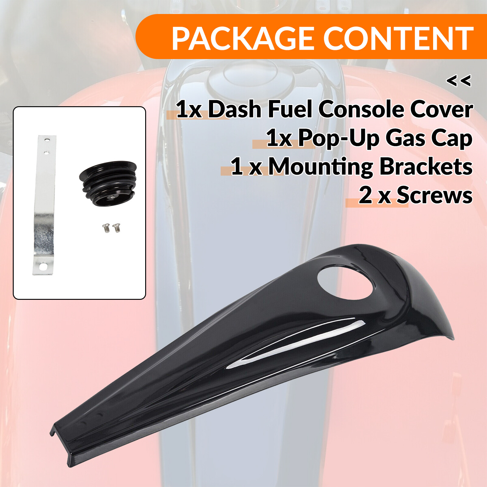 Dash Fuel Console+Gas Tank Cap Cover For Harley Electra Road Glide Touring 08-22