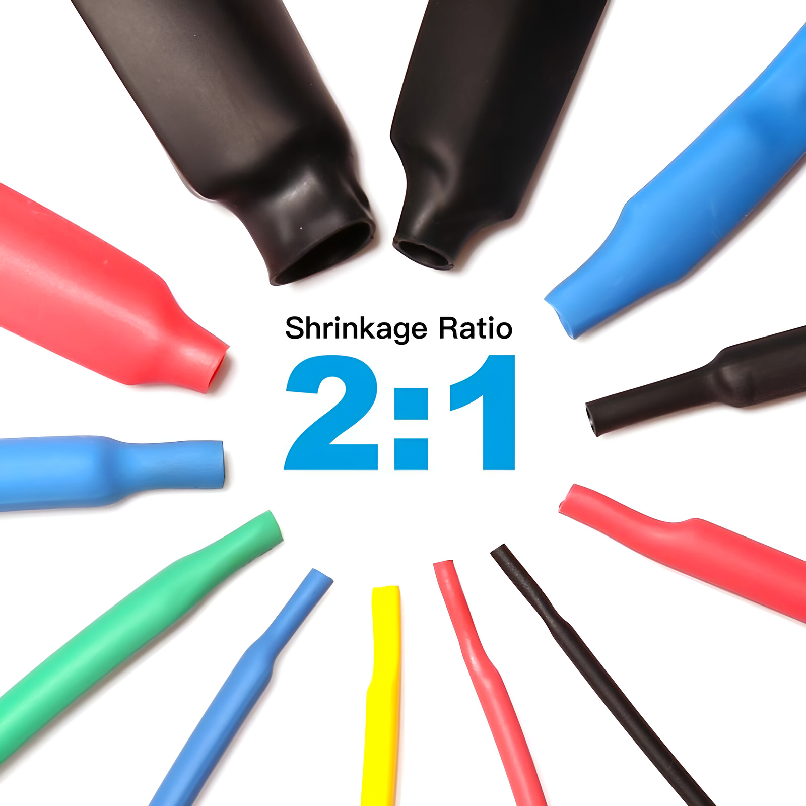 1120 Pcs HEAT SHRINK Tubing Sleeve 2:1 Shrinkable Tube Wire Cable Assortment Kit