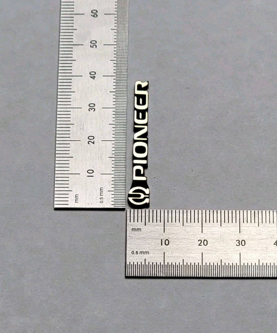 Pioneer Small Badge Logo Emblem For DVD Players And Other Equipment Brushed Gold