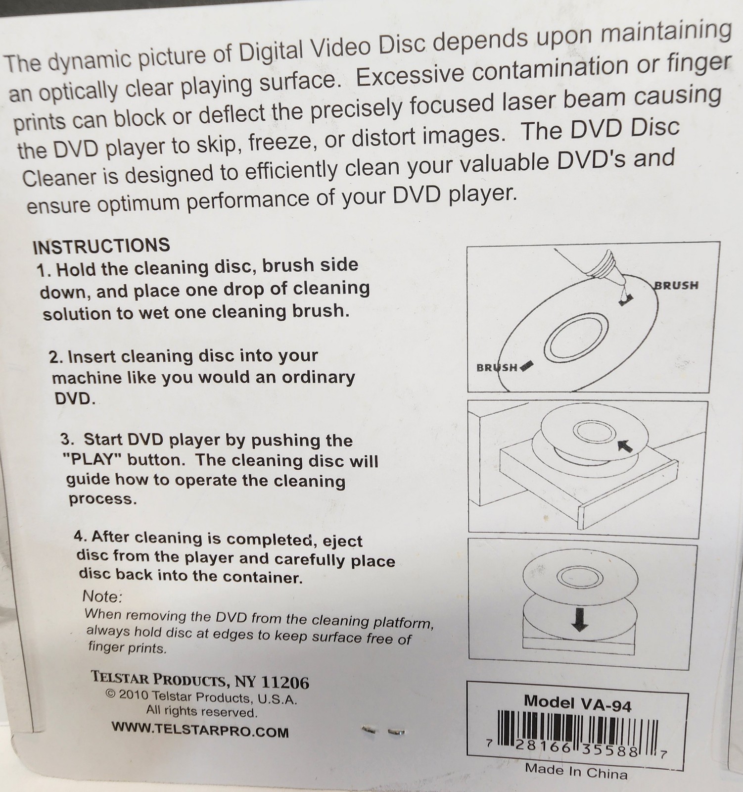 DVD Player Lens Cleaner Disc with Cleaning Solution – Laser Lens Cleaning Kit