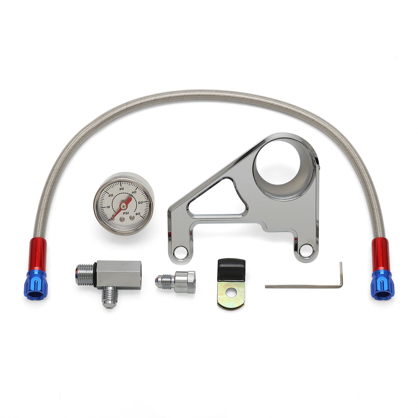 Chrome Oil Pressure Gauge Kit For Harley Twin Cam Touring Dyna Softail 1999-2017