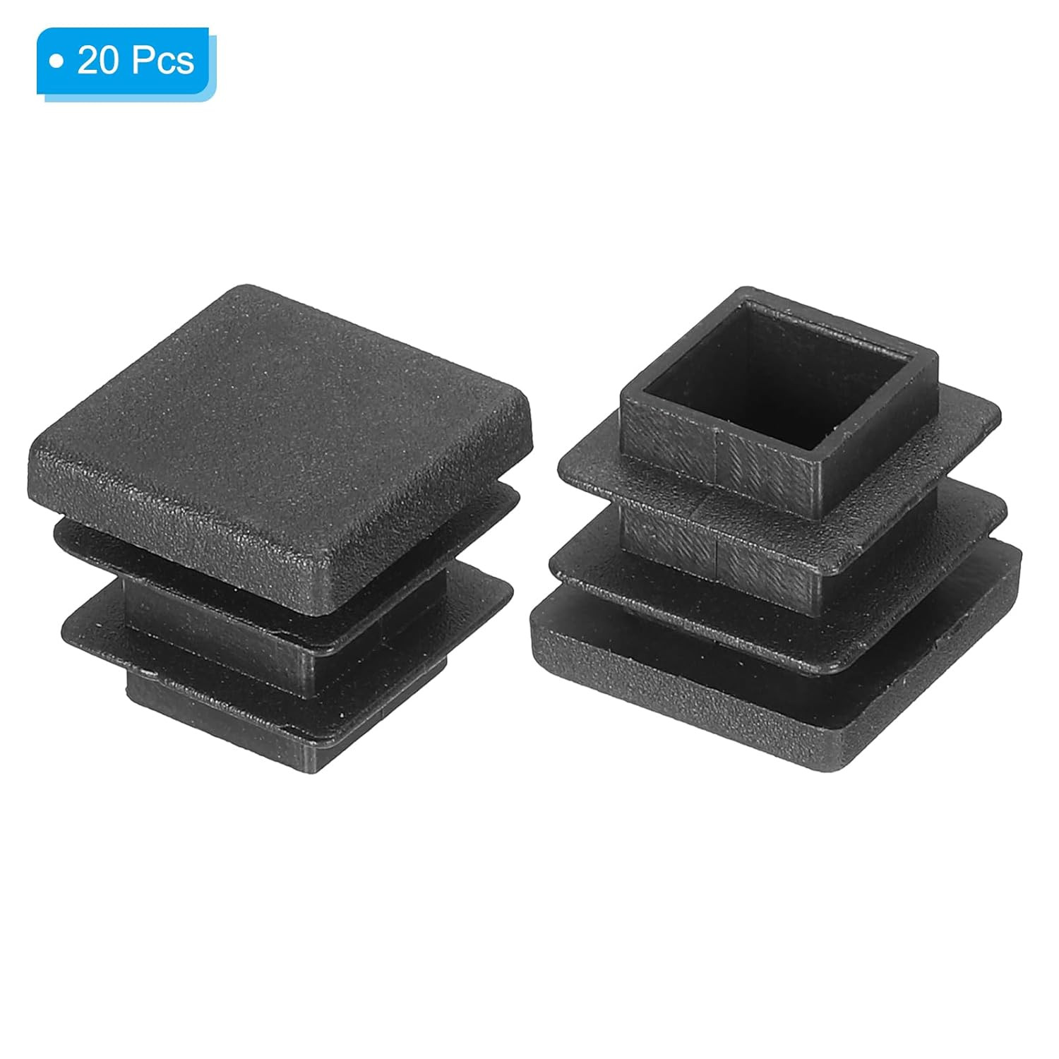 5/8 x 5/8 Plastic Tubing End Caps Square Hole Plug Inserts