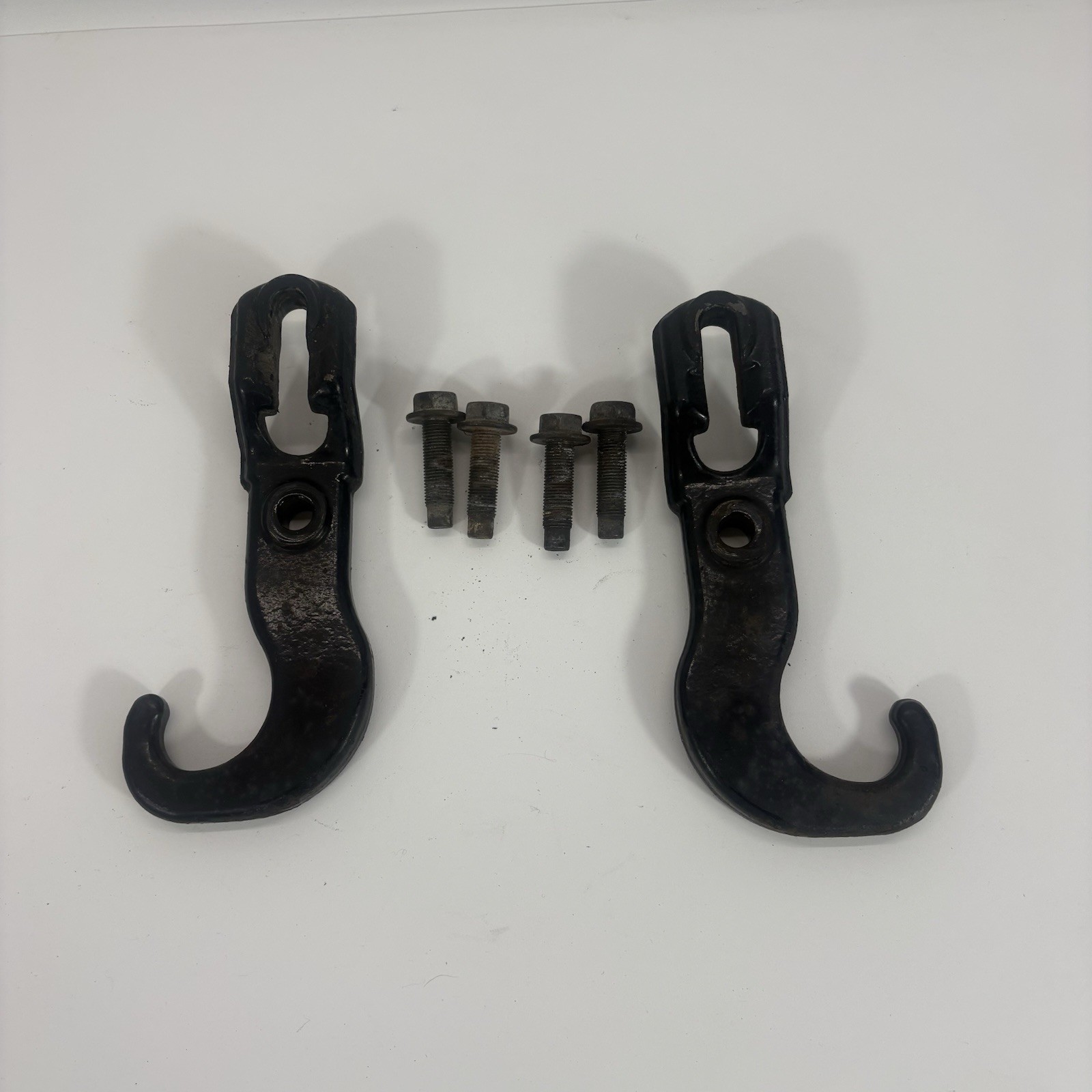 Front Tow Recovery Hooks Pair OEM with Bolts for 2004-2015 Nissan Titan Armada