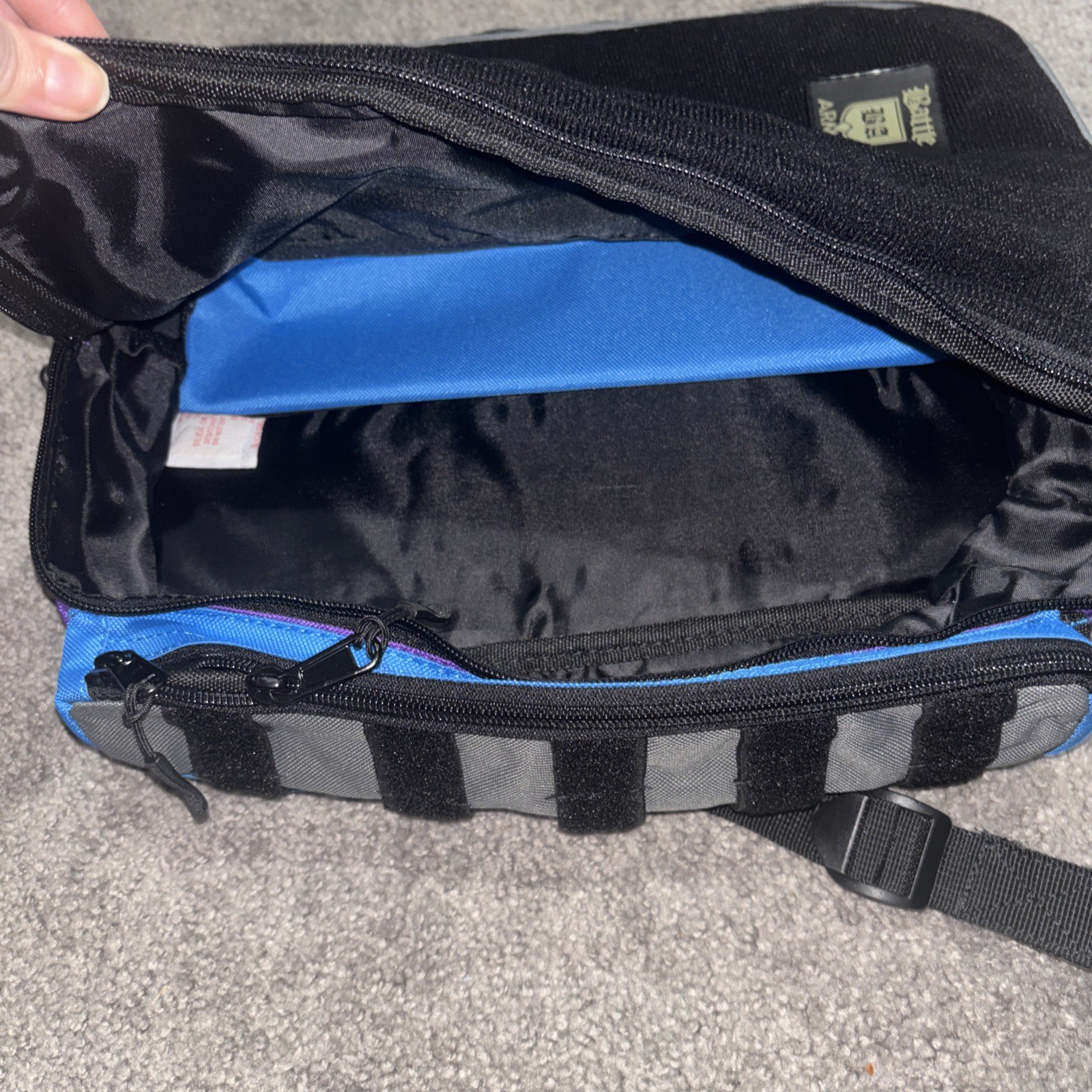 Gladiator Battle Armor Cornhole Backpack for Bags Purple/Cyan 20 bags