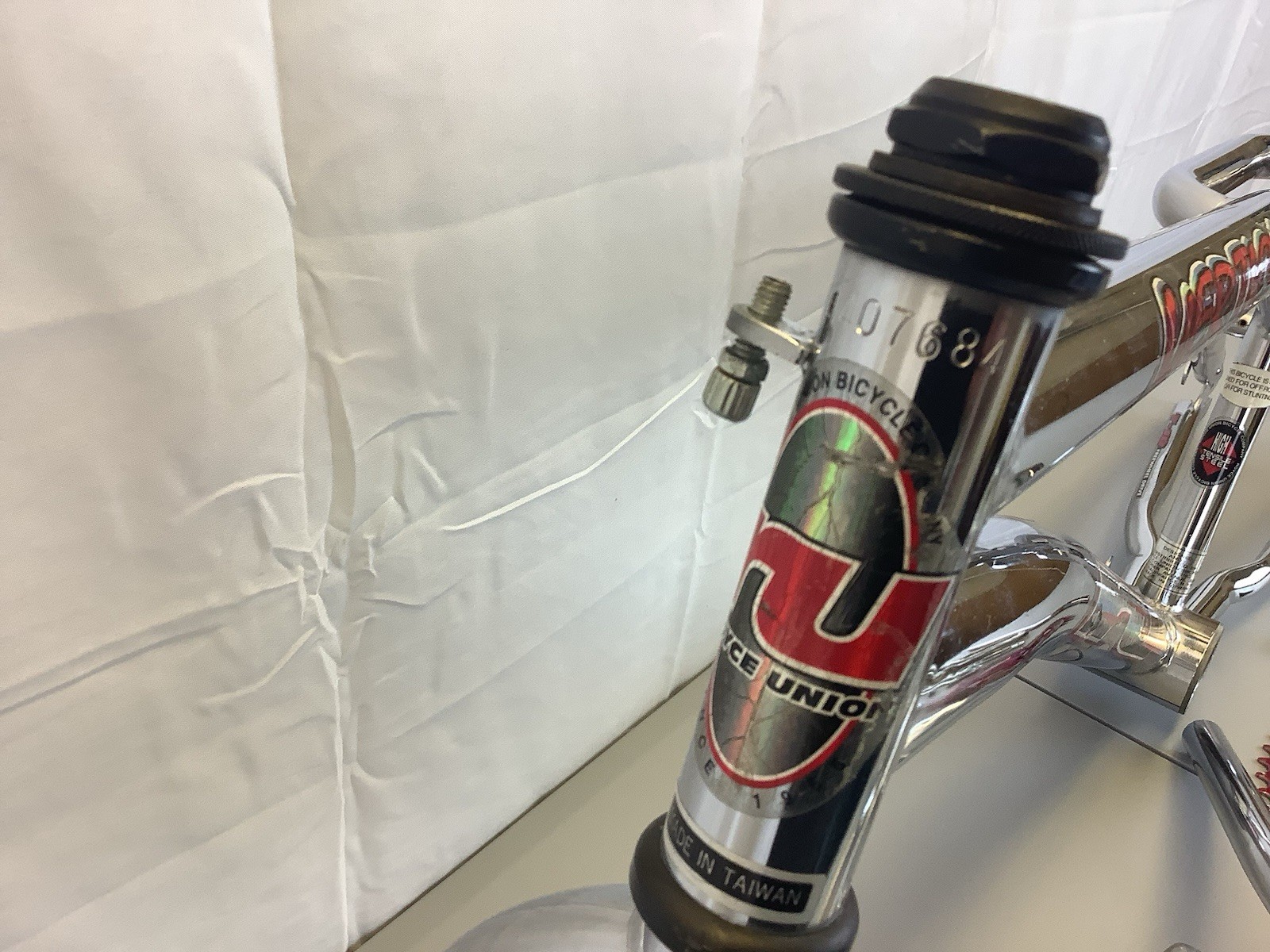 Mid School Freestyle Royce Union T-18 Vertical Chrome Frame Fork Bars